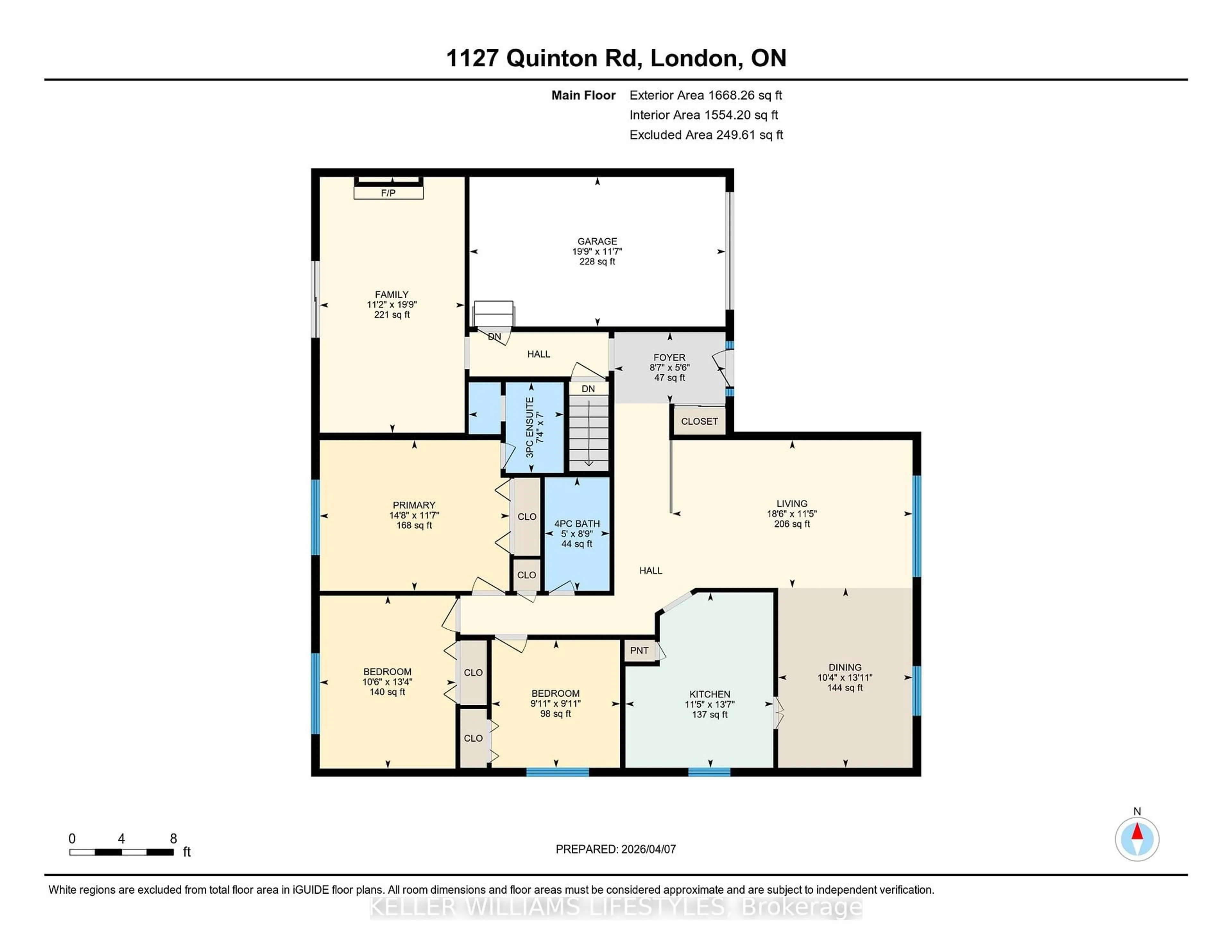 Floor plan for 1127 Quinton Rd, London North Ontario N6H 4P9