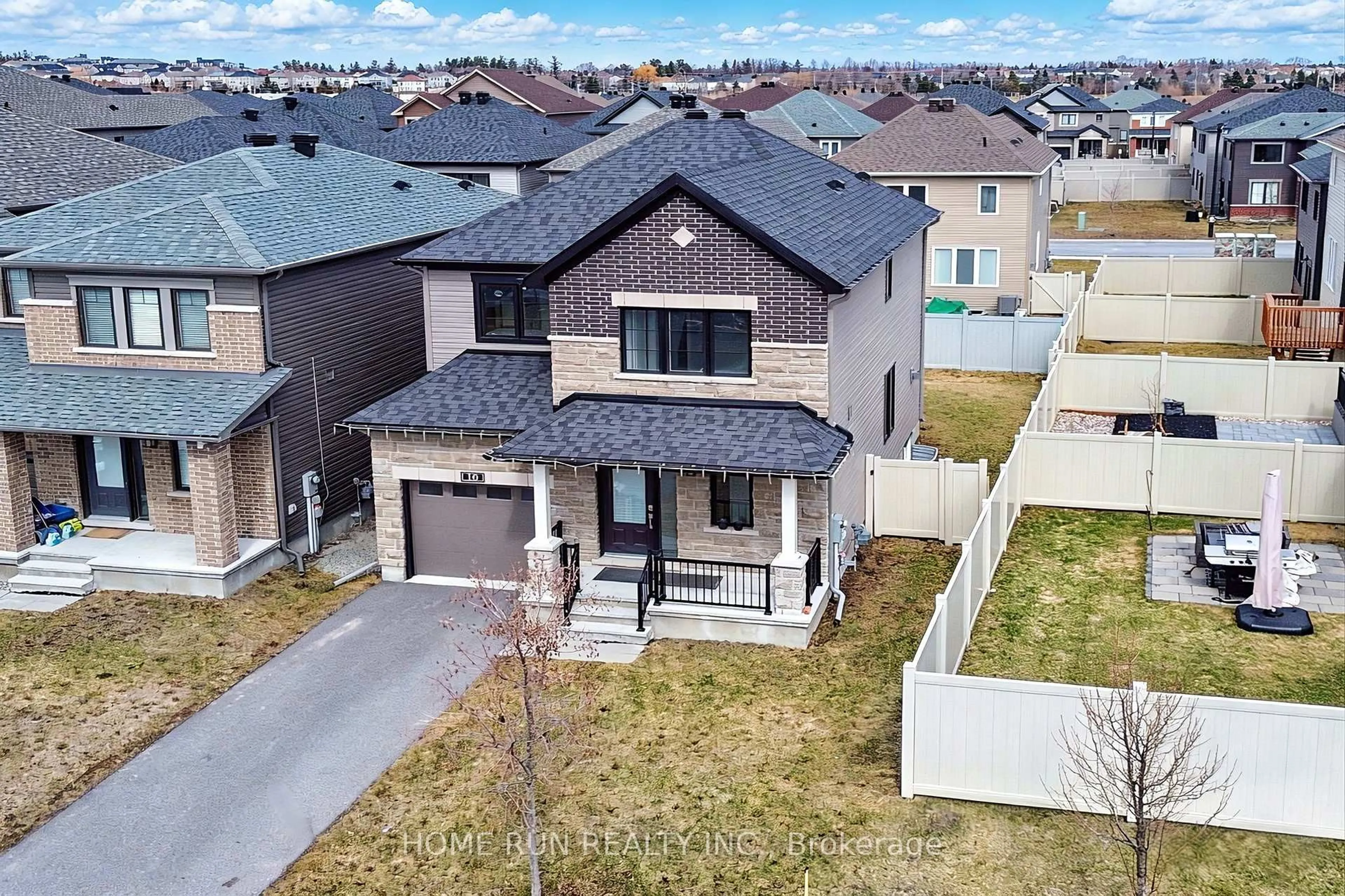 A pic from outside/outdoor area/front of a property/back of a property/a pic from drone, street for 10 Eramosa Cres, Kanata Ontario K2T 0R3
