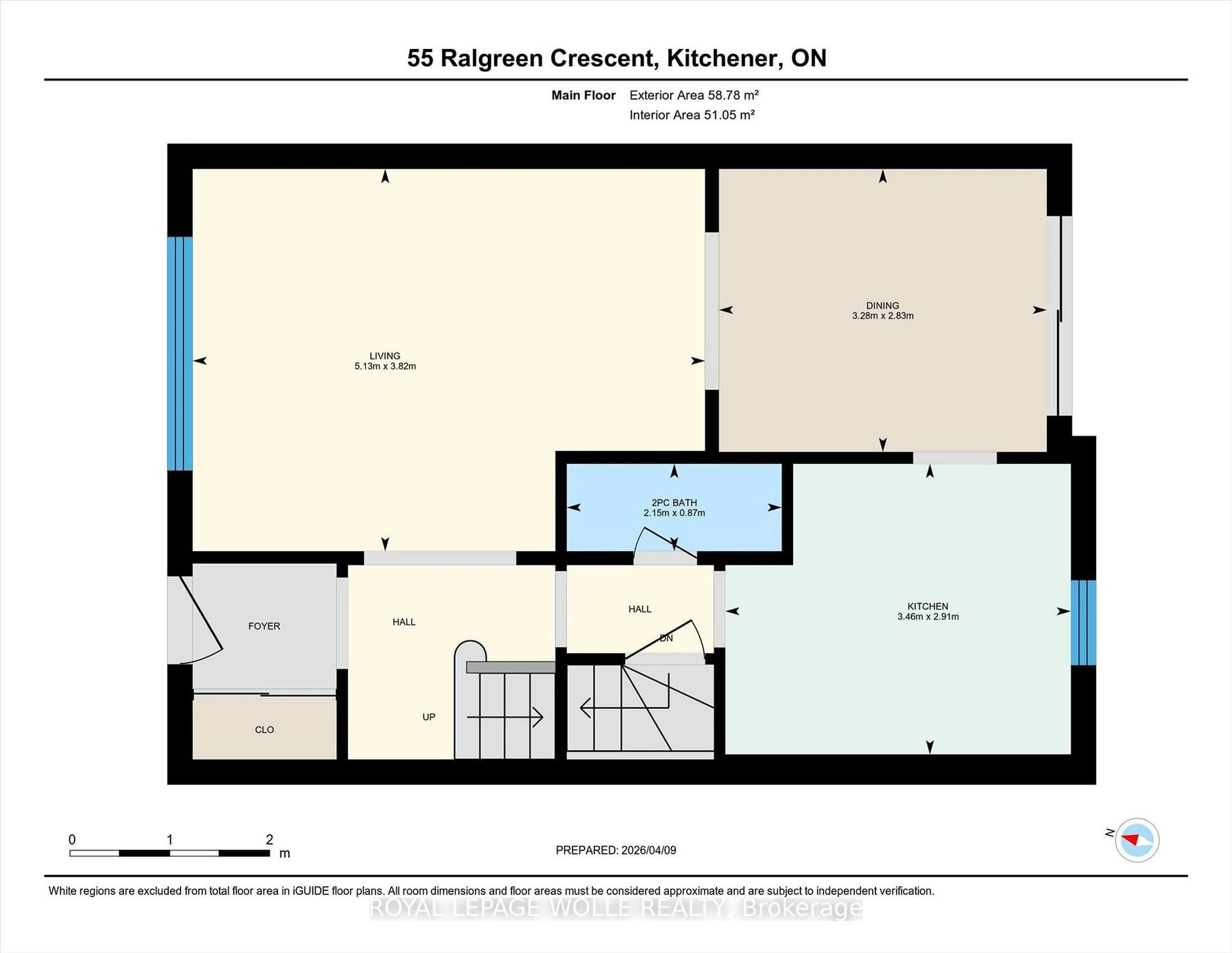 Floor plan for 55 Ralgreen Cres, Kitchener Ontario N2M 1V1