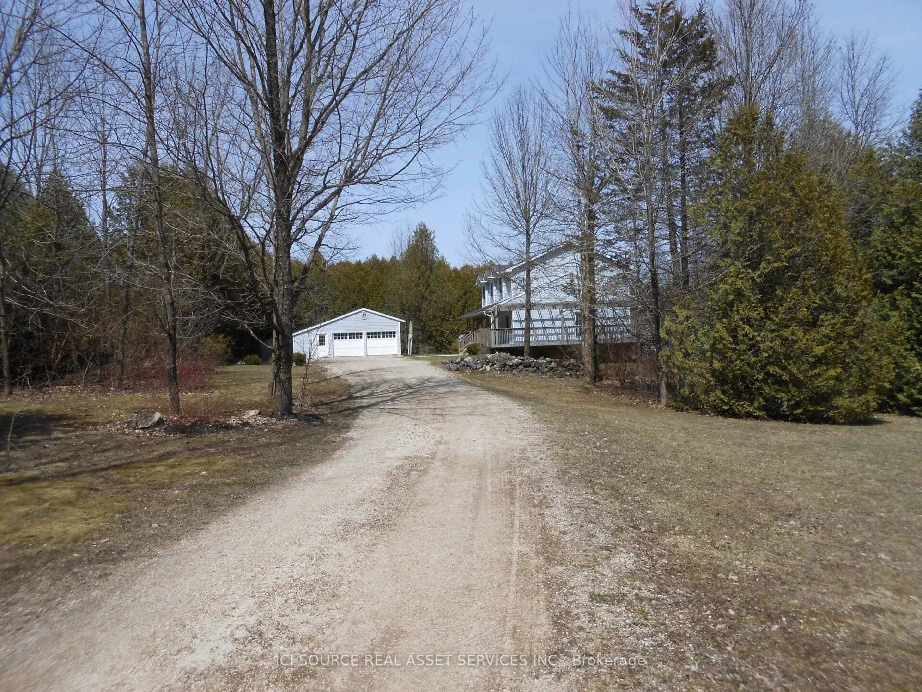A pic from outside/outdoor area/front of a property/back of a property/a pic from drone, street for 523557 Concession Rd 12, West Grey Ontario N0C 1H0