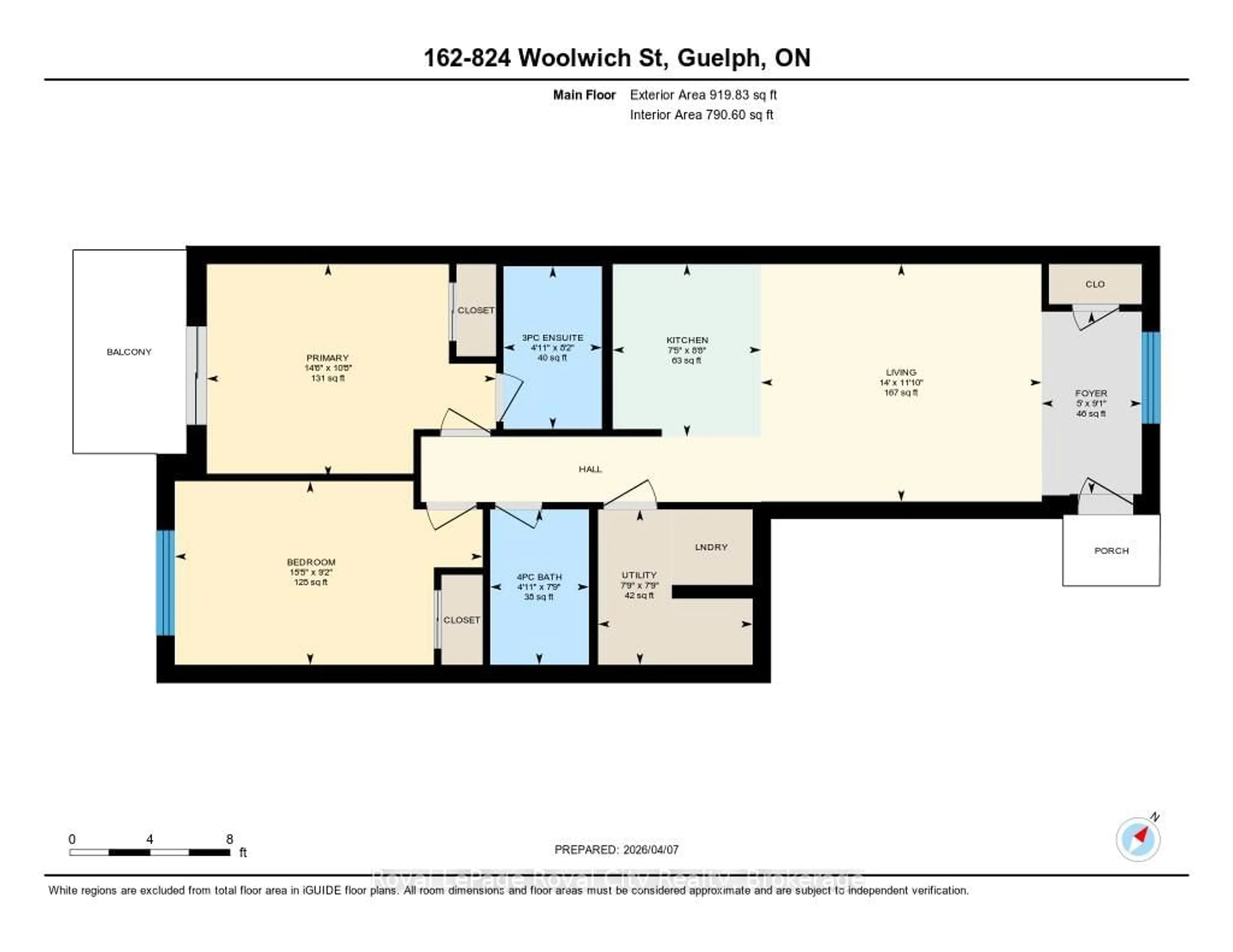 Floor plan for 824 Woolwich St #162, Guelph Ontario N1H 1G8