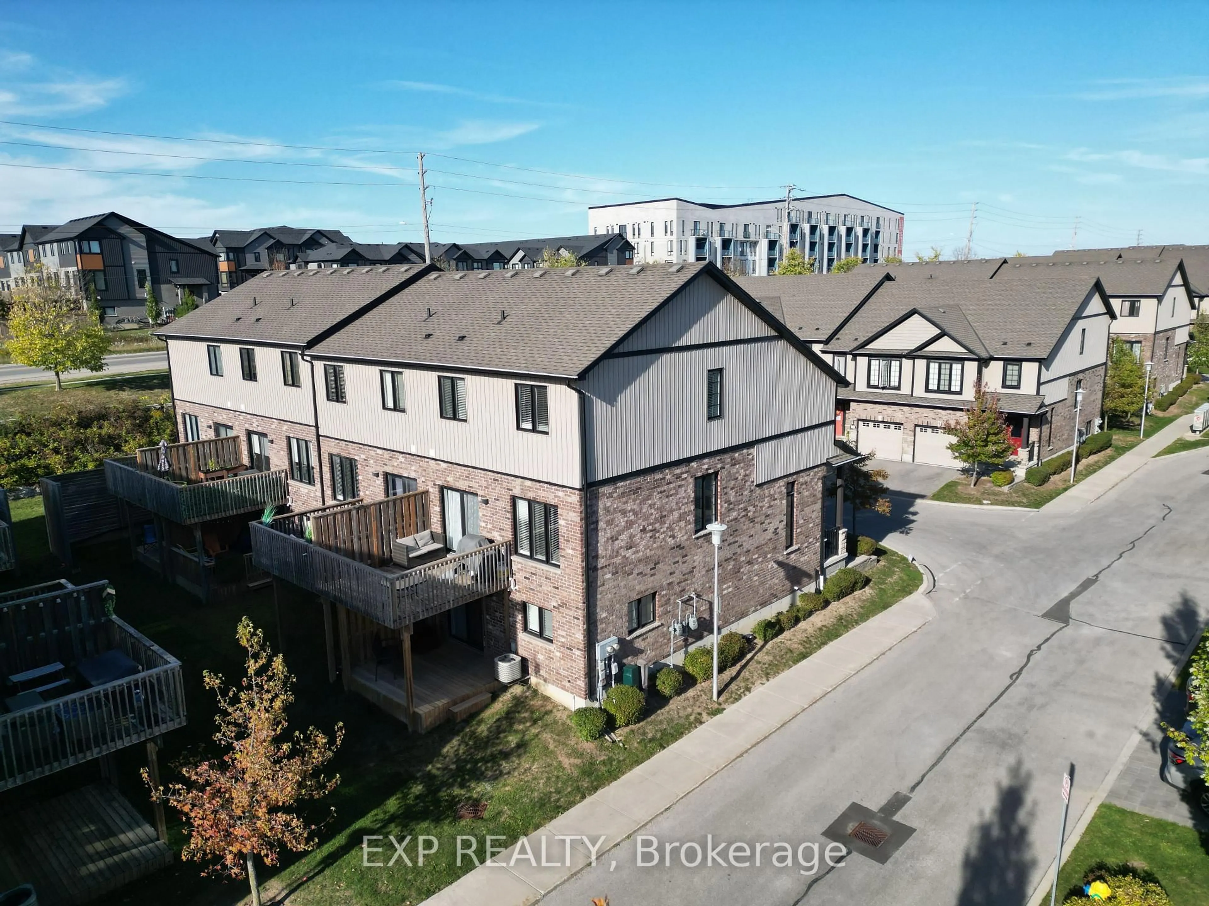A pic from outside/outdoor area/front of a property/back of a property/a pic from drone, unknown for 2235 Blackwater Rd #66, London North Ontario N5X 0L8