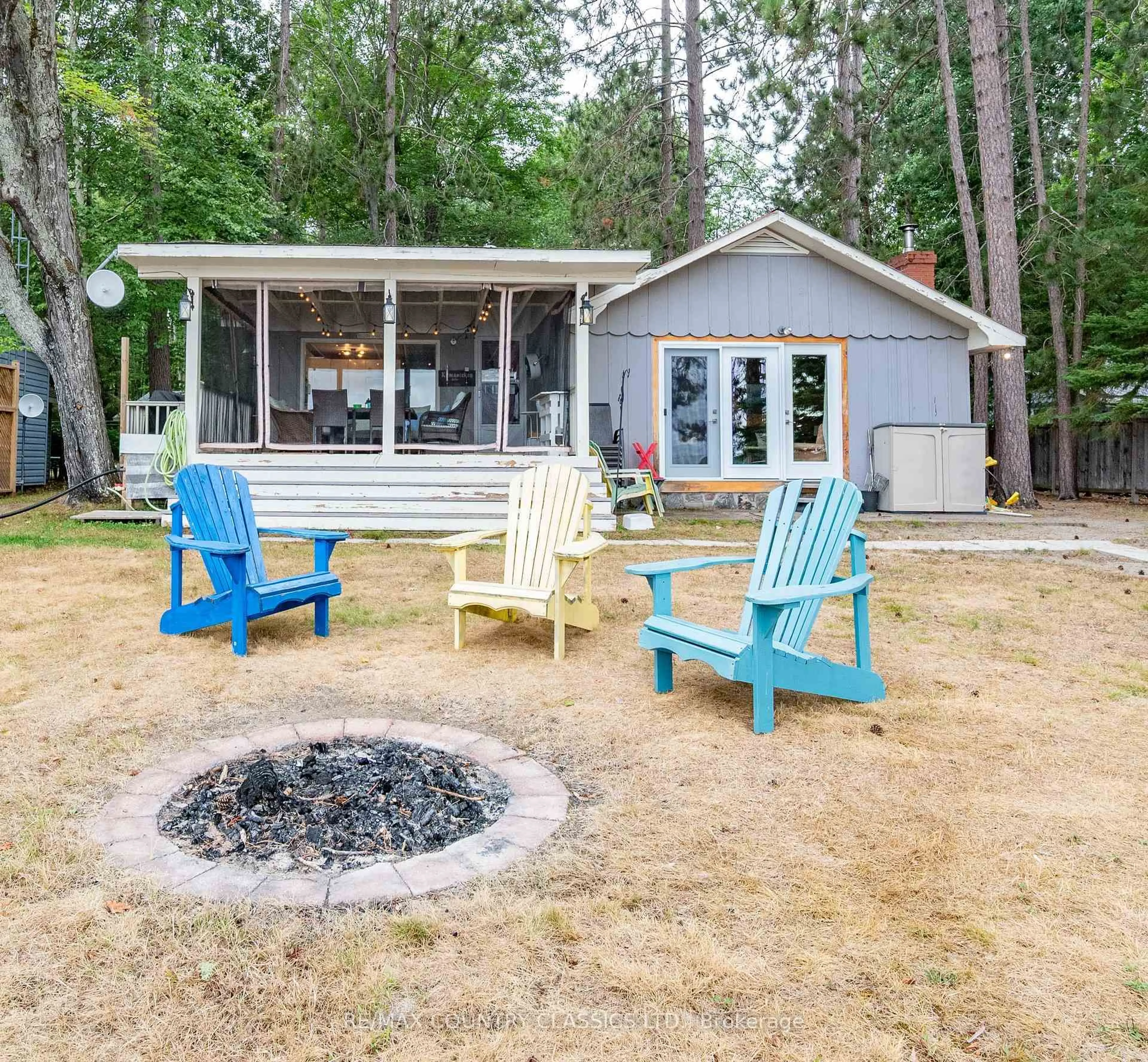 Patio, water/lake/river/ocean view for 1258 Kamaniskeg Lake Rd, Combermere Ontario K0J 1L0