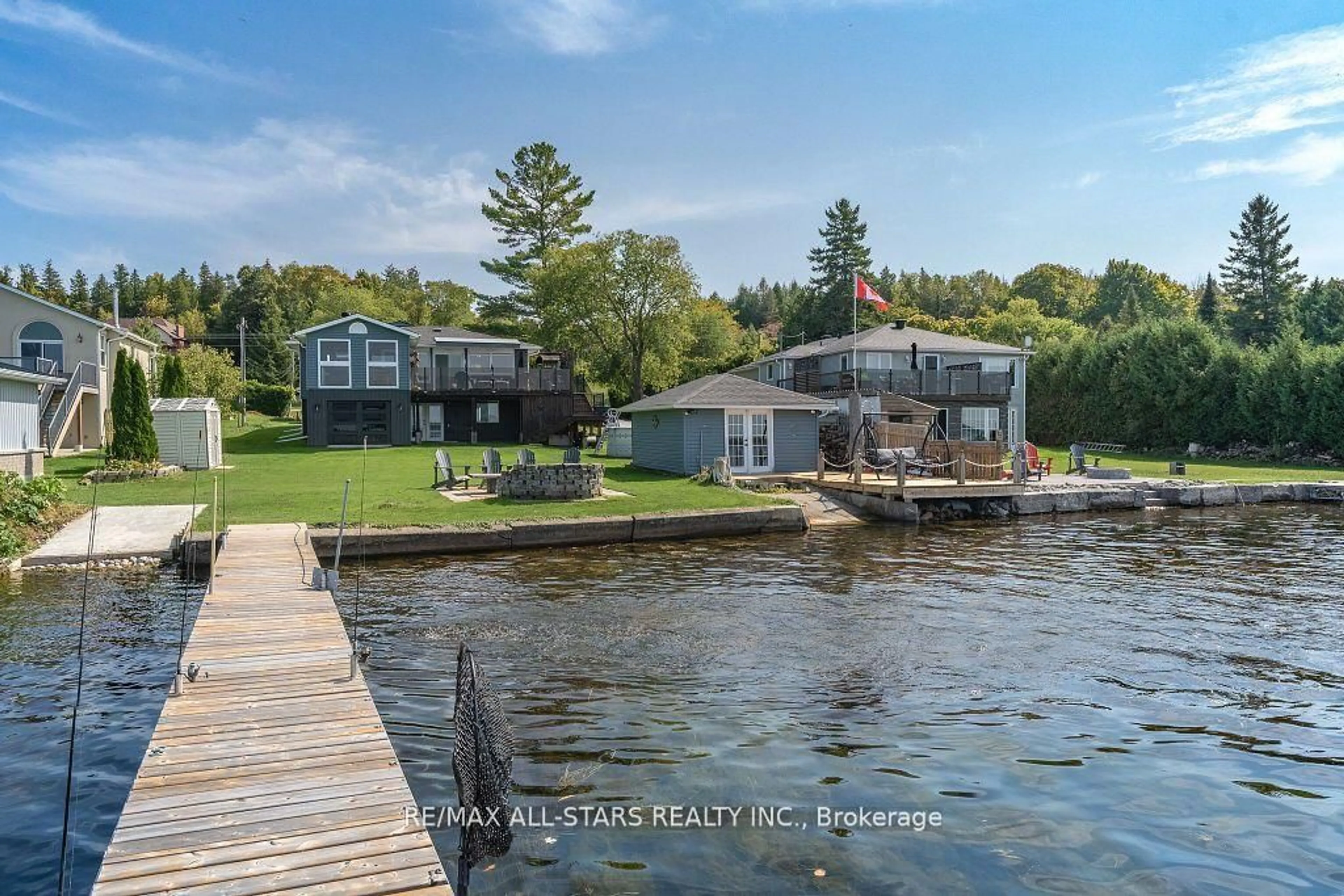A pic from outside/outdoor area/front of a property/back of a property/a pic from drone, water/lake/river/ocean view for 283 Snug Harbour Rd, Kawartha Lakes Ontario K9V 4R6