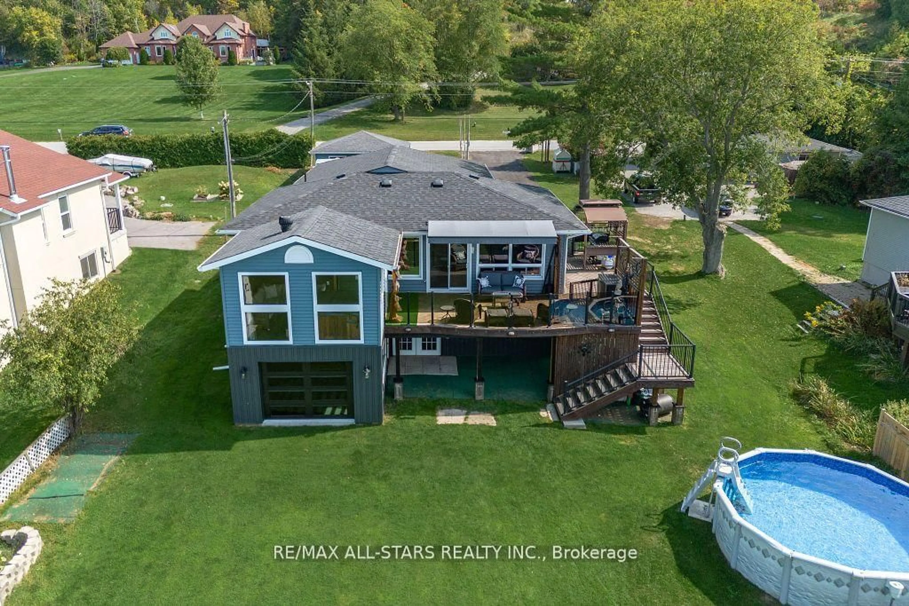 A pic from outside/outdoor area/front of a property/back of a property/a pic from drone, water/lake/river/ocean view for 283 Snug Harbour Rd, Kawartha Lakes Ontario K9V 4R6