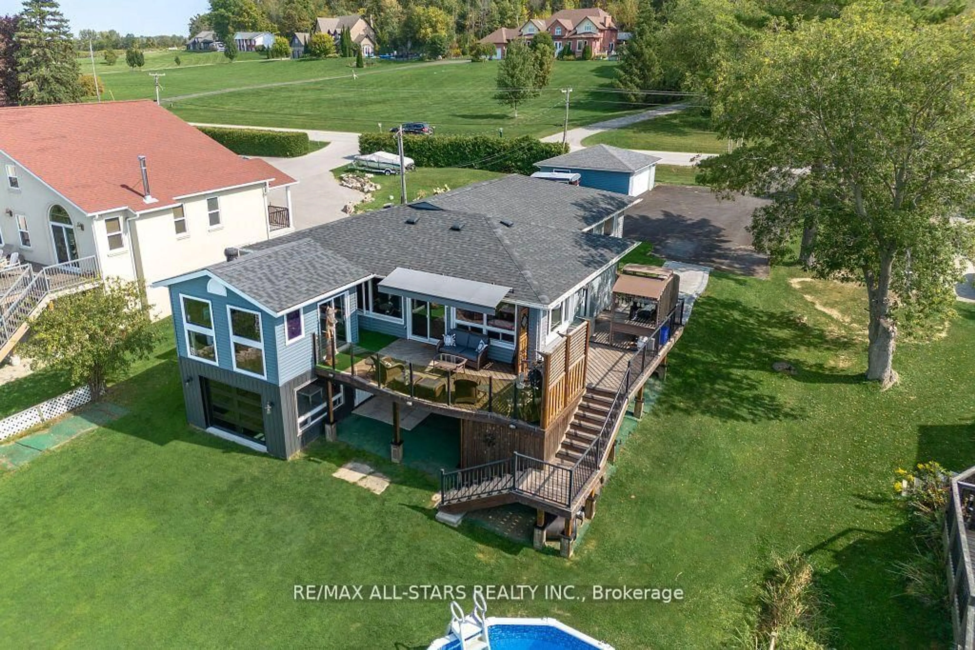 A pic from outside/outdoor area/front of a property/back of a property/a pic from drone, water/lake/river/ocean view for 283 Snug Harbour Rd, Kawartha Lakes Ontario K9V 4R6