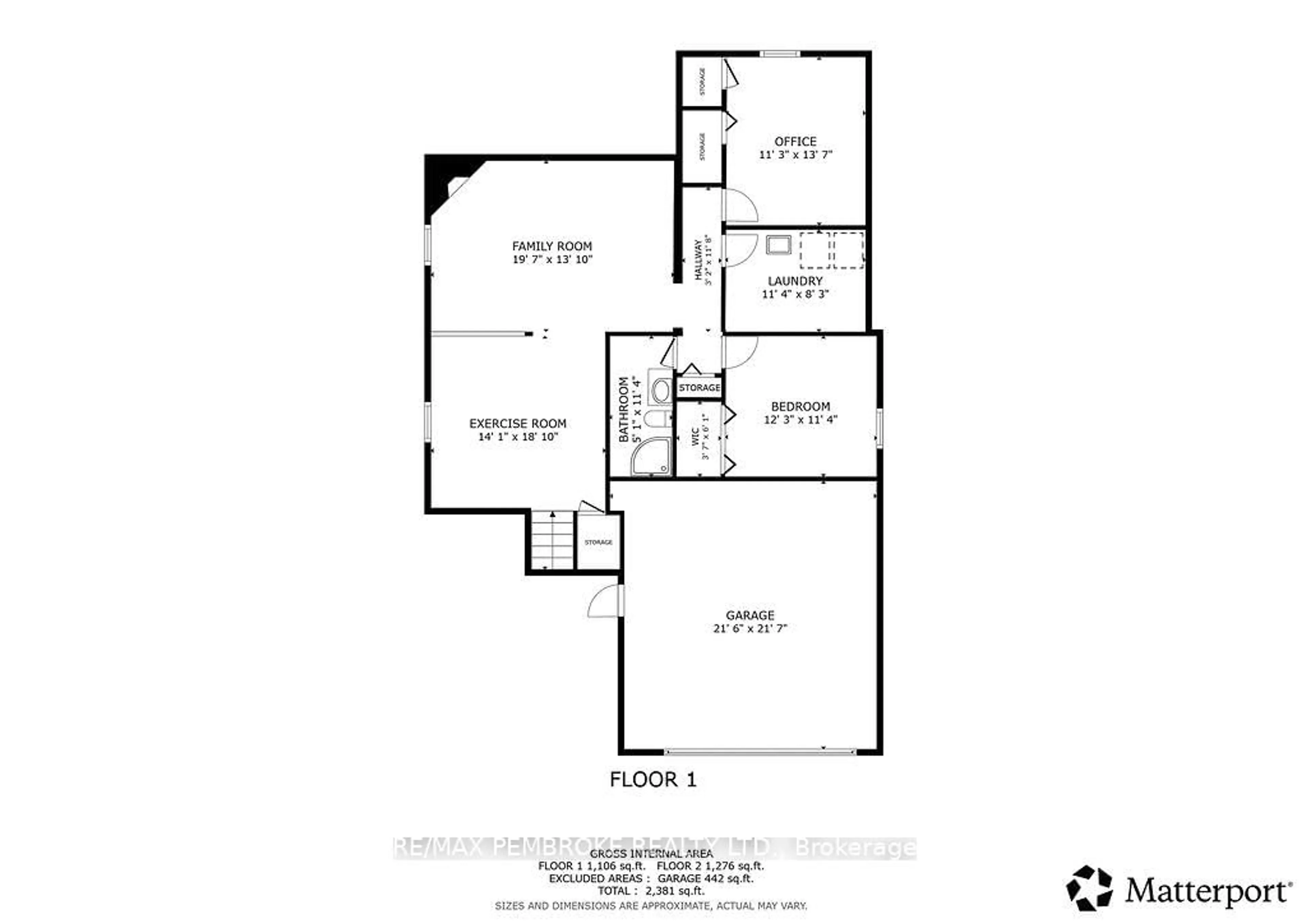 Floor plan for 21A East St, Petawawa Ontario K8H 2N7