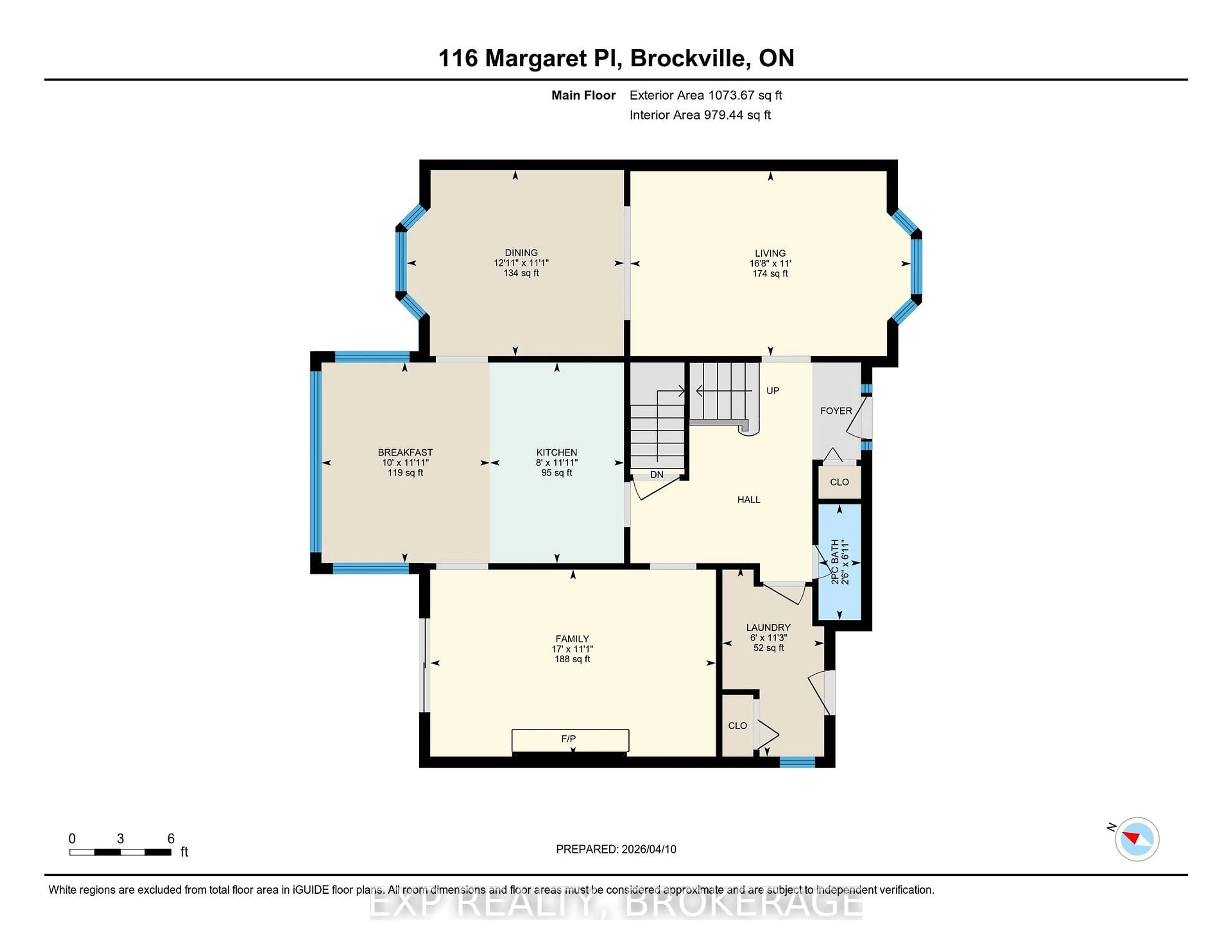 Floor plan for 116 MARGARET Pl, Brockville Ontario K6V 6Y3