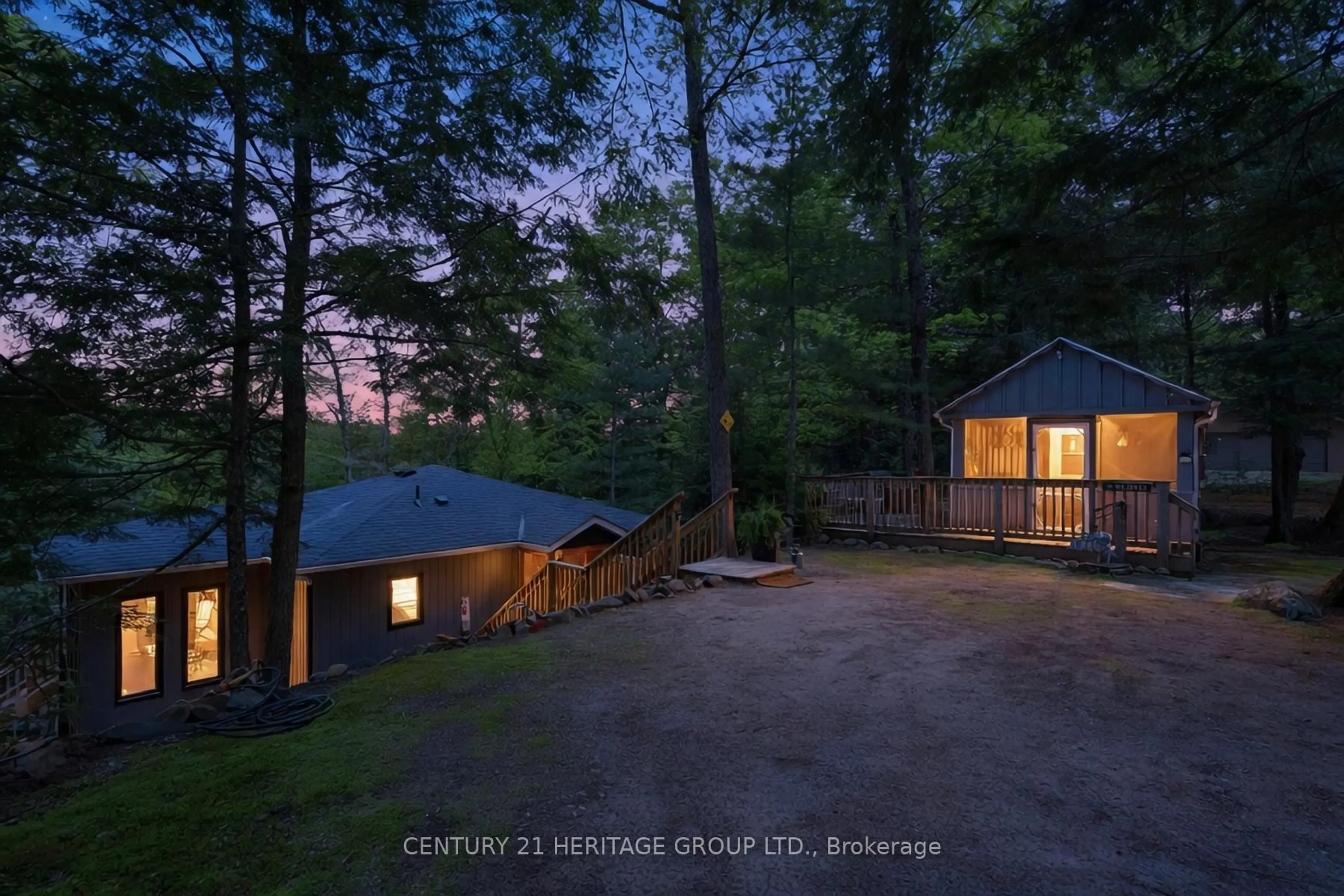 A pic from outside/outdoor area/front of a property/back of a property/a pic from drone, forest/trees view for 46 Goddard Cres, Seguin Ontario P2A 0B2