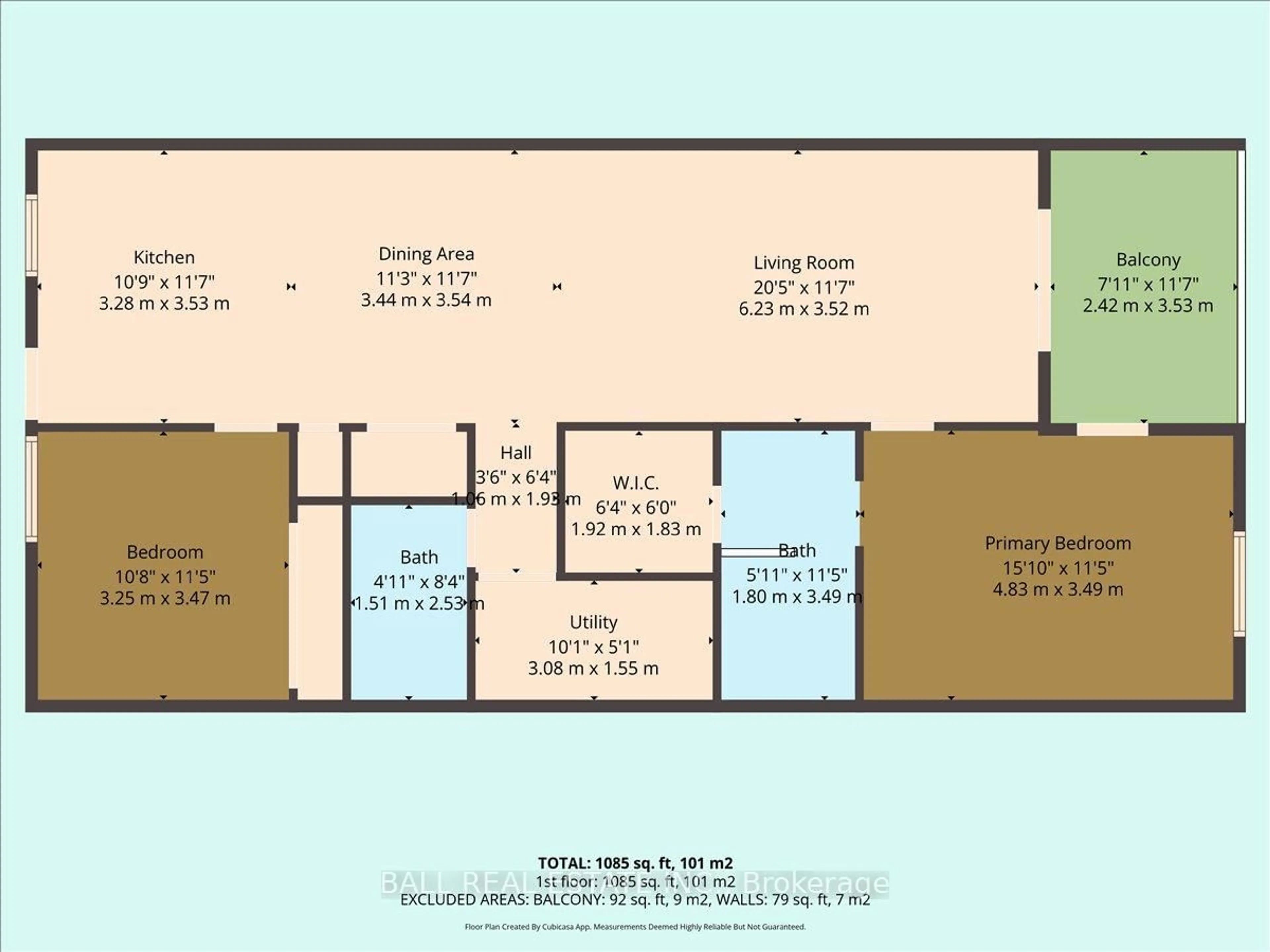 Floor plan for 16 Alice St #203, Bancroft Ontario K0L 1C0