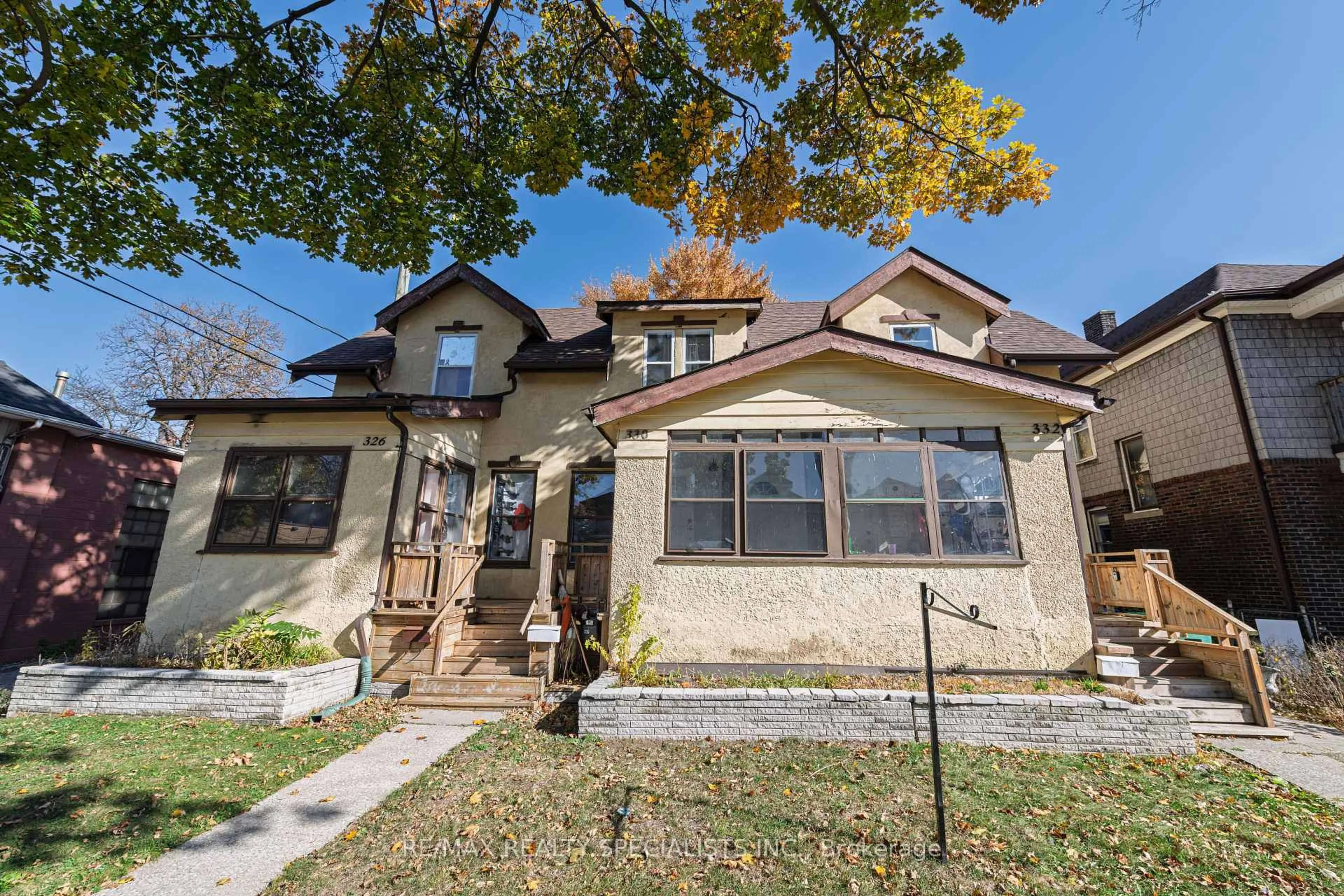 Home with brick exterior material, street for 332 Elm Ave, Windsor Ontario N9A 5H1