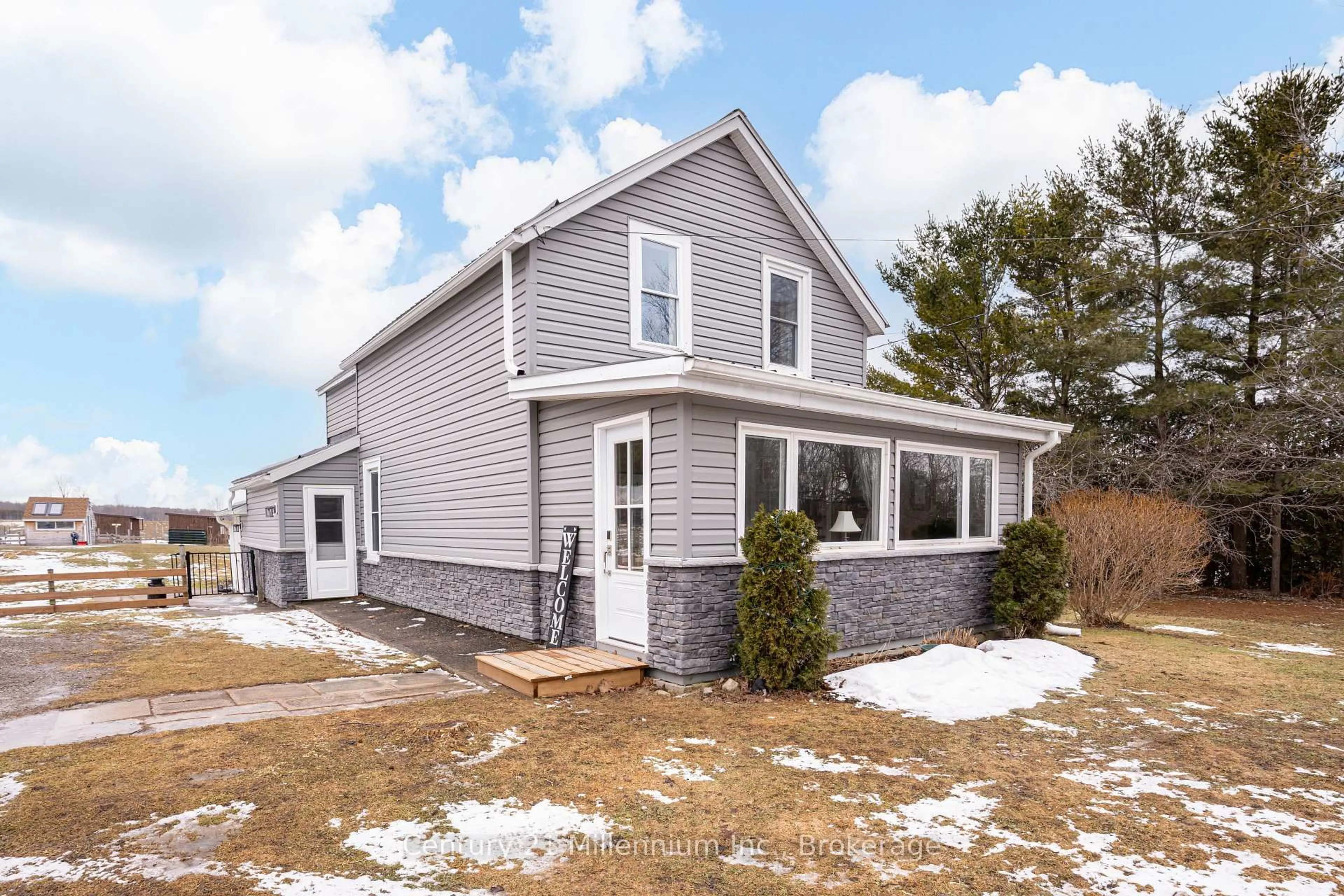 Home with vinyl exterior material, street for 441090 Elm St, Georgian Bluffs Ontario N0H 2T0