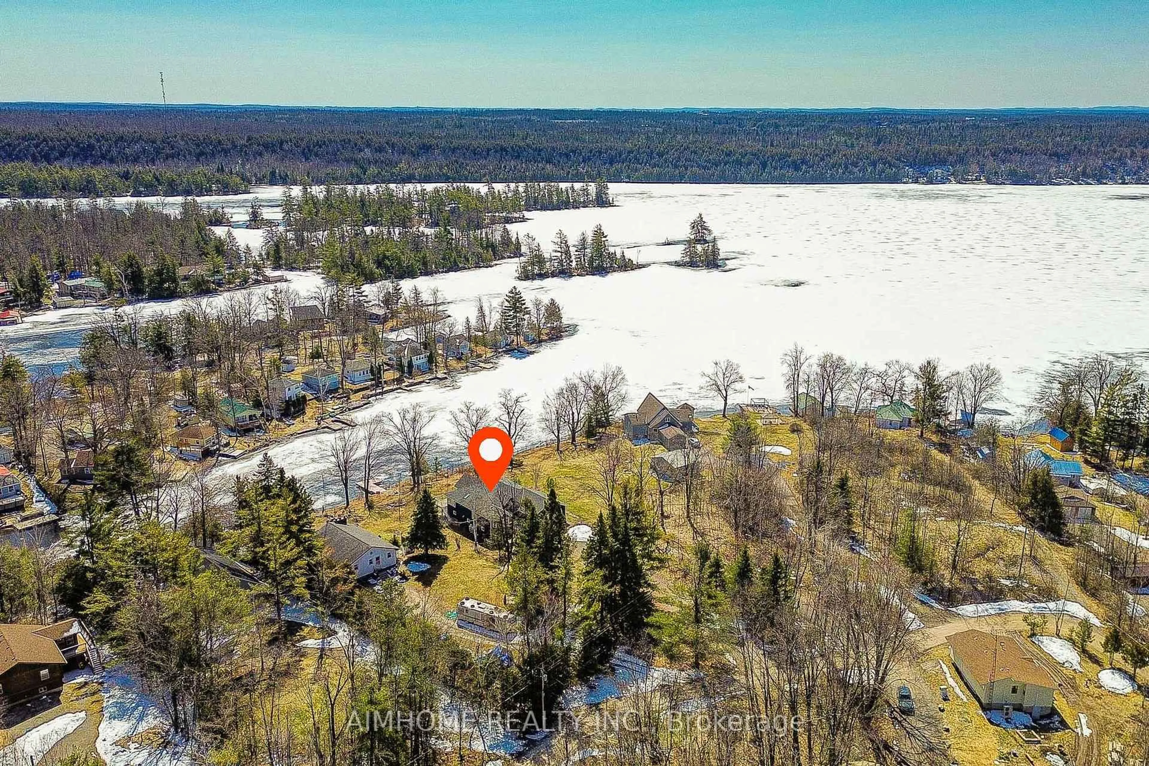A pic from outside/outdoor area/front of a property/back of a property/a pic from drone, water/lake/river/ocean view for 62 Fire Route 94, Trent Lakes Ontario K0M 1A0