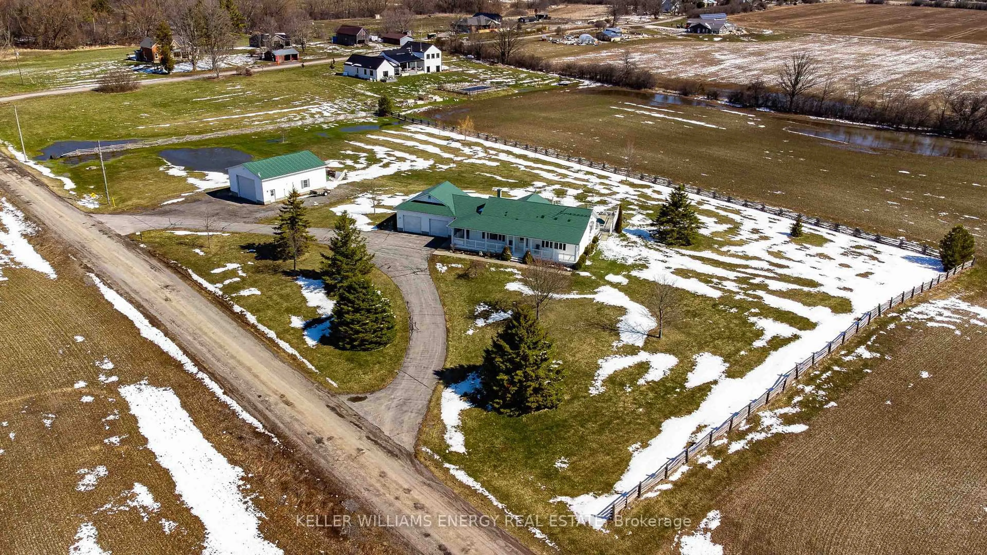 A pic from outside/outdoor area/front of a property/back of a property/a pic from drone, street for 243 Morgan Rd, Prince Edward County Ontario K0K 1G0