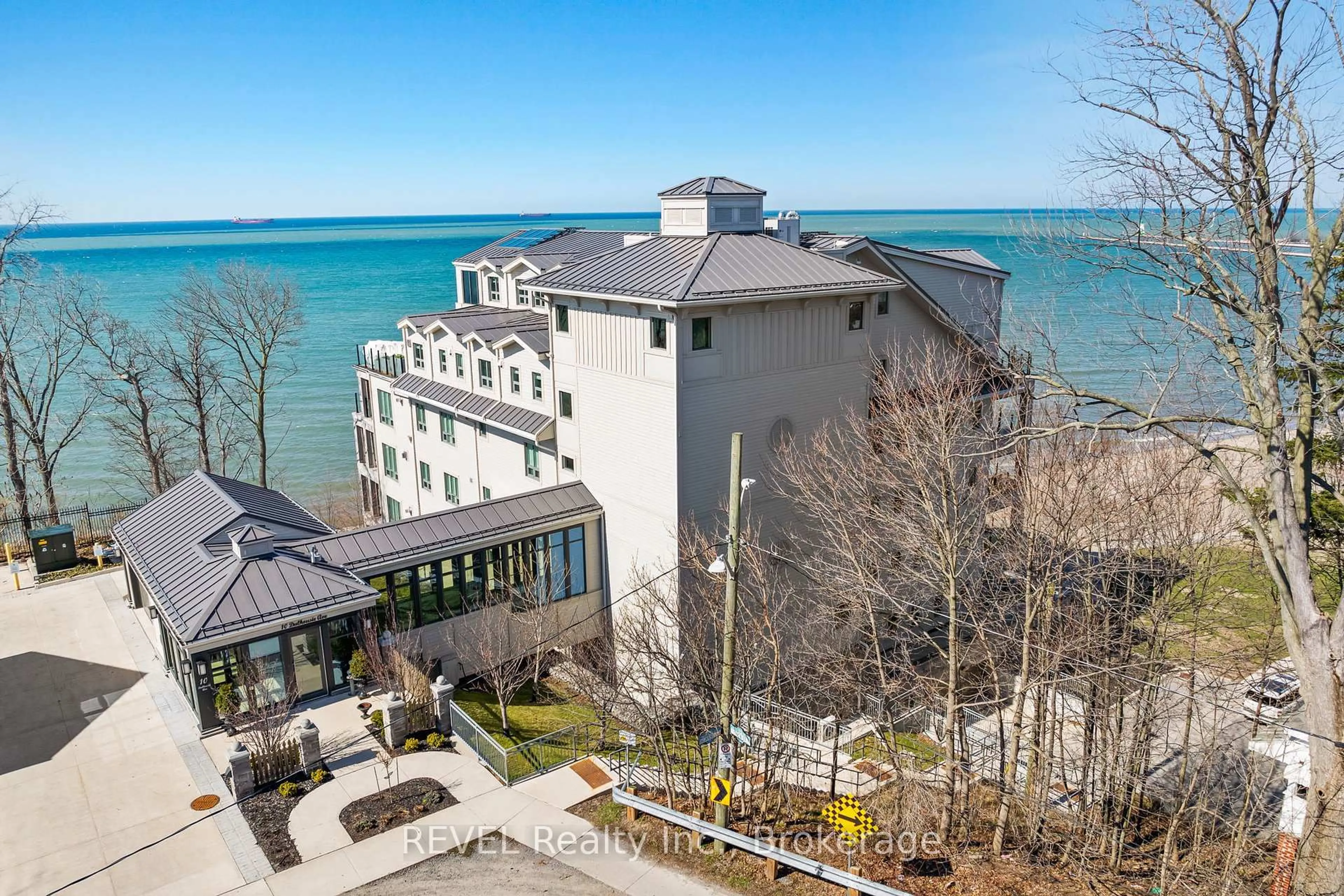 A pic from outside/outdoor area/front of a property/back of a property/a pic from drone, water/lake/river/ocean view for 10 Dalhousie Ave #402, St. Catharines Ontario L2N 4W4