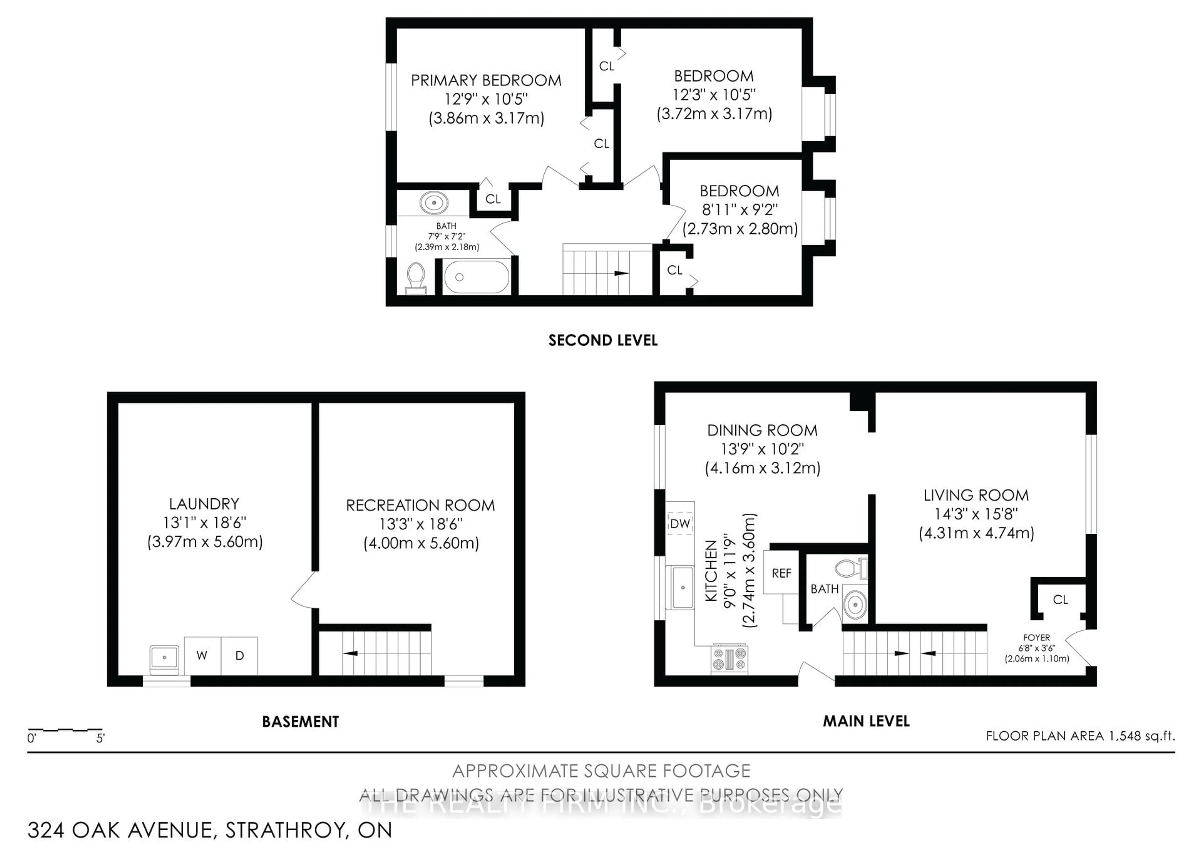 Floor plan for 324 Oak Ave, Strathroy-Caradoc Ontario N7G 3T2