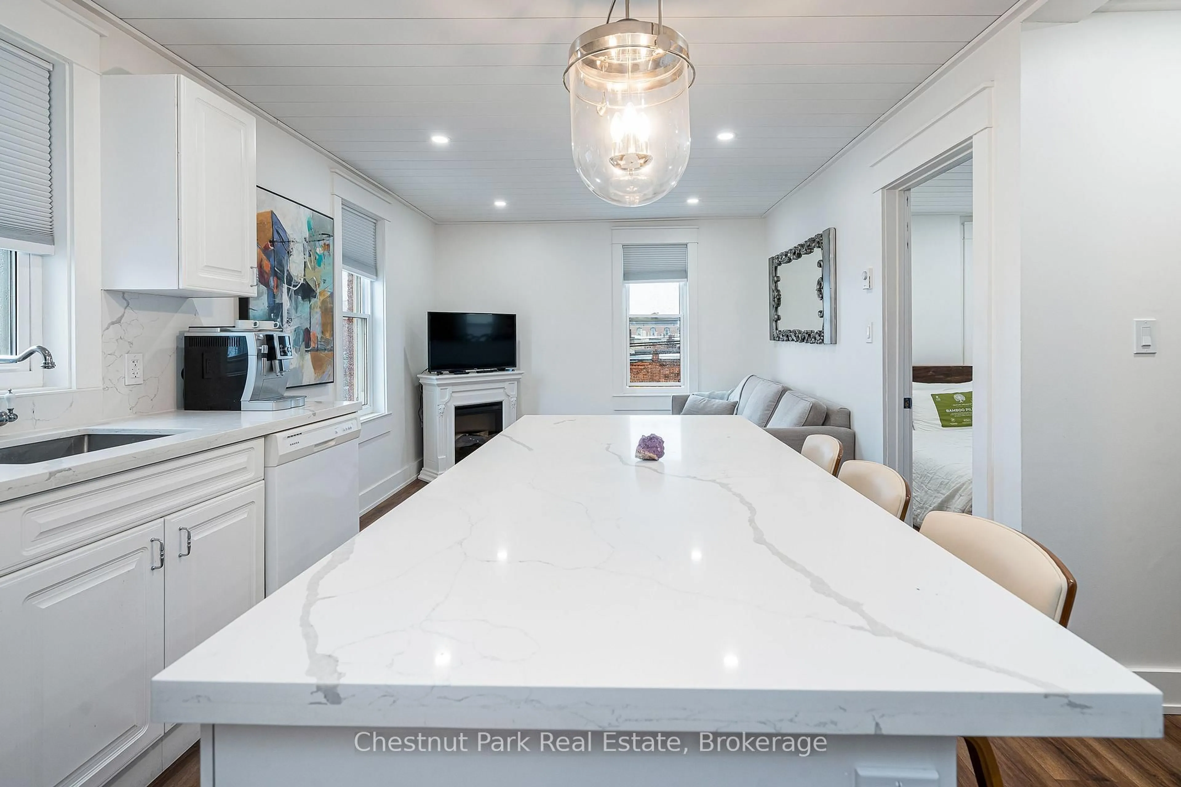 Contemporary kitchen, ceramic/tile floor for 110 Sykes St #303, Meaford Ontario N4L 1S6