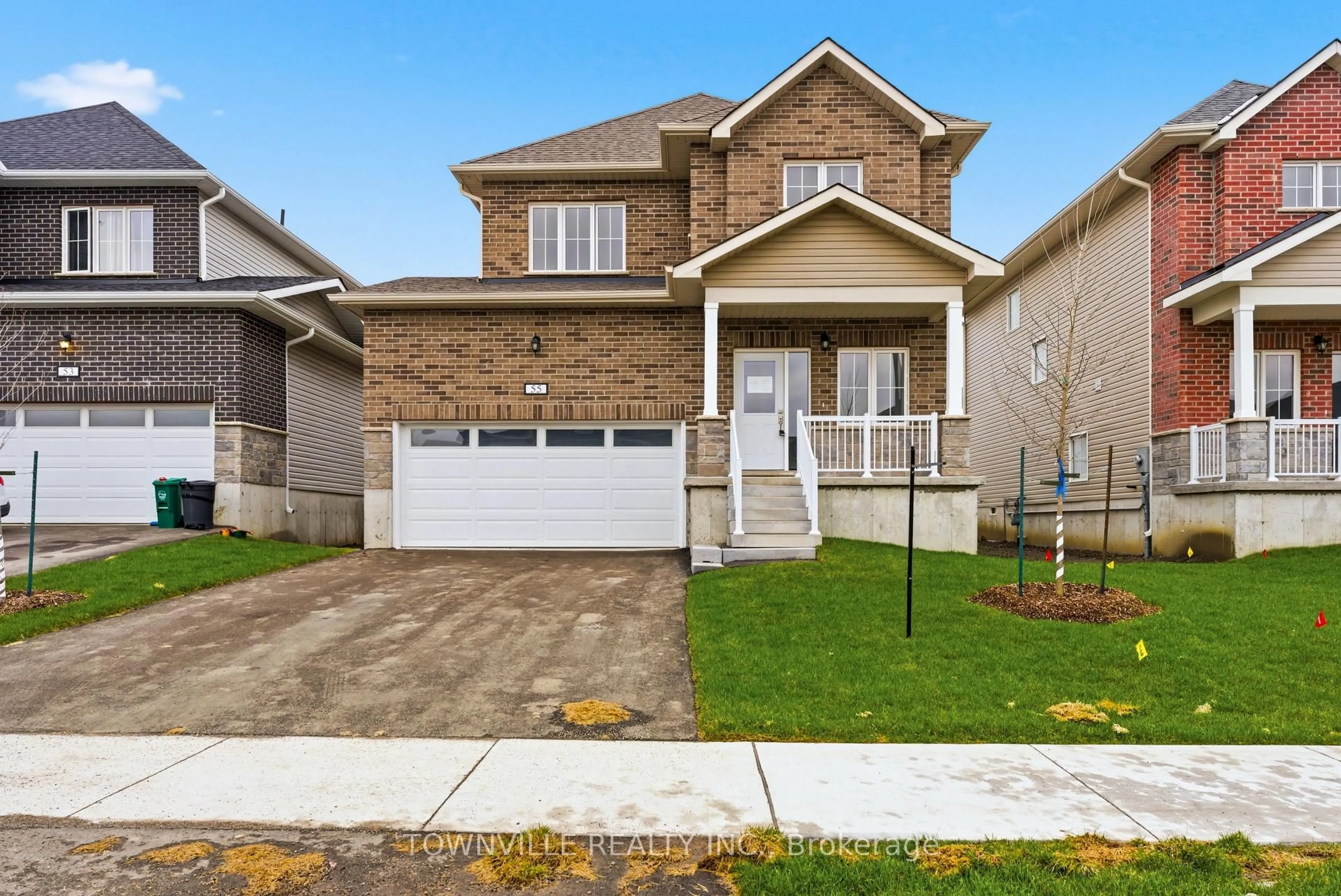 Home with brick exterior material, street for 55 Bradden Cres, Belleville Ontario K8N 0T7