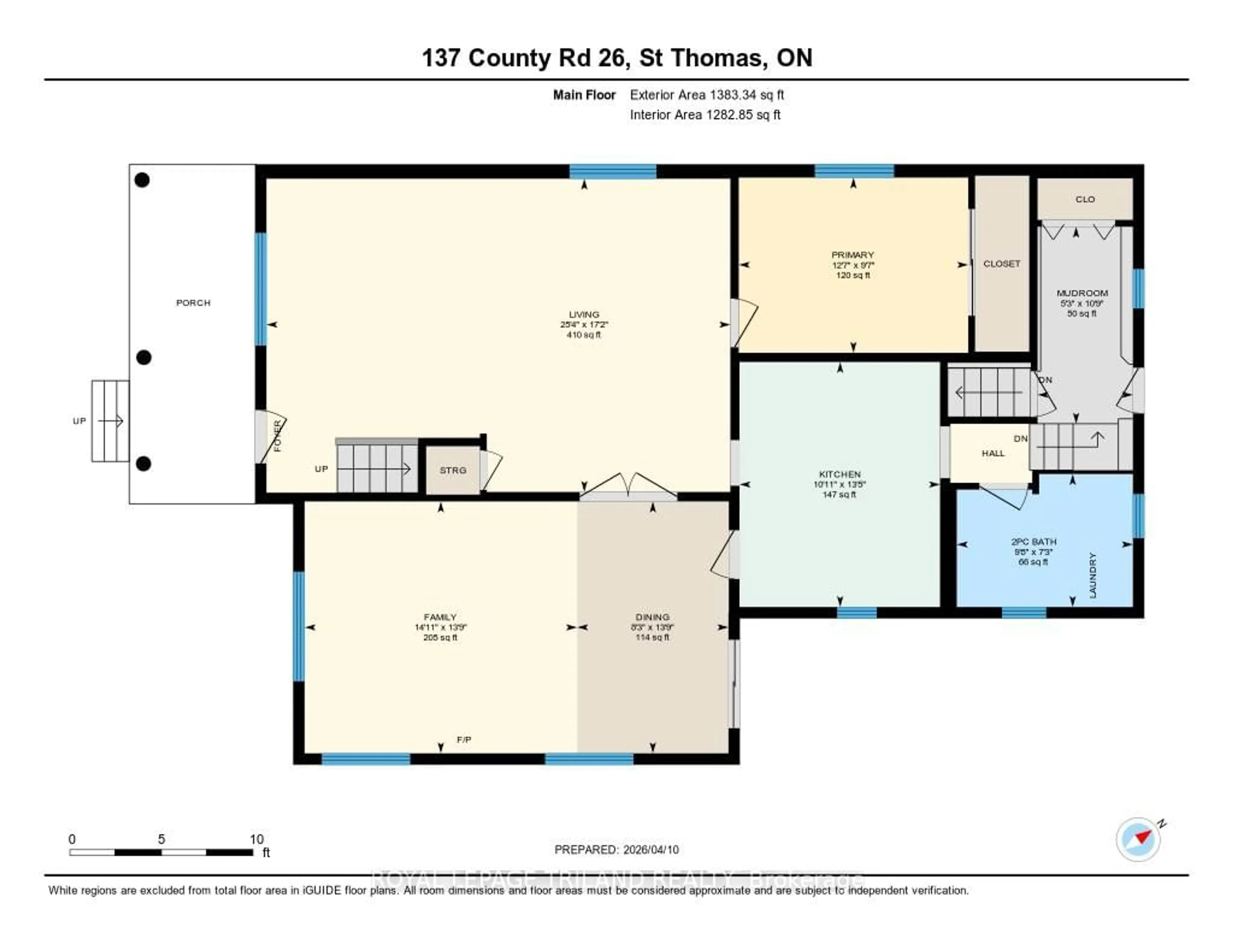 Floor plan for 137 St George St, Central Elgin Ontario N5P 2M3