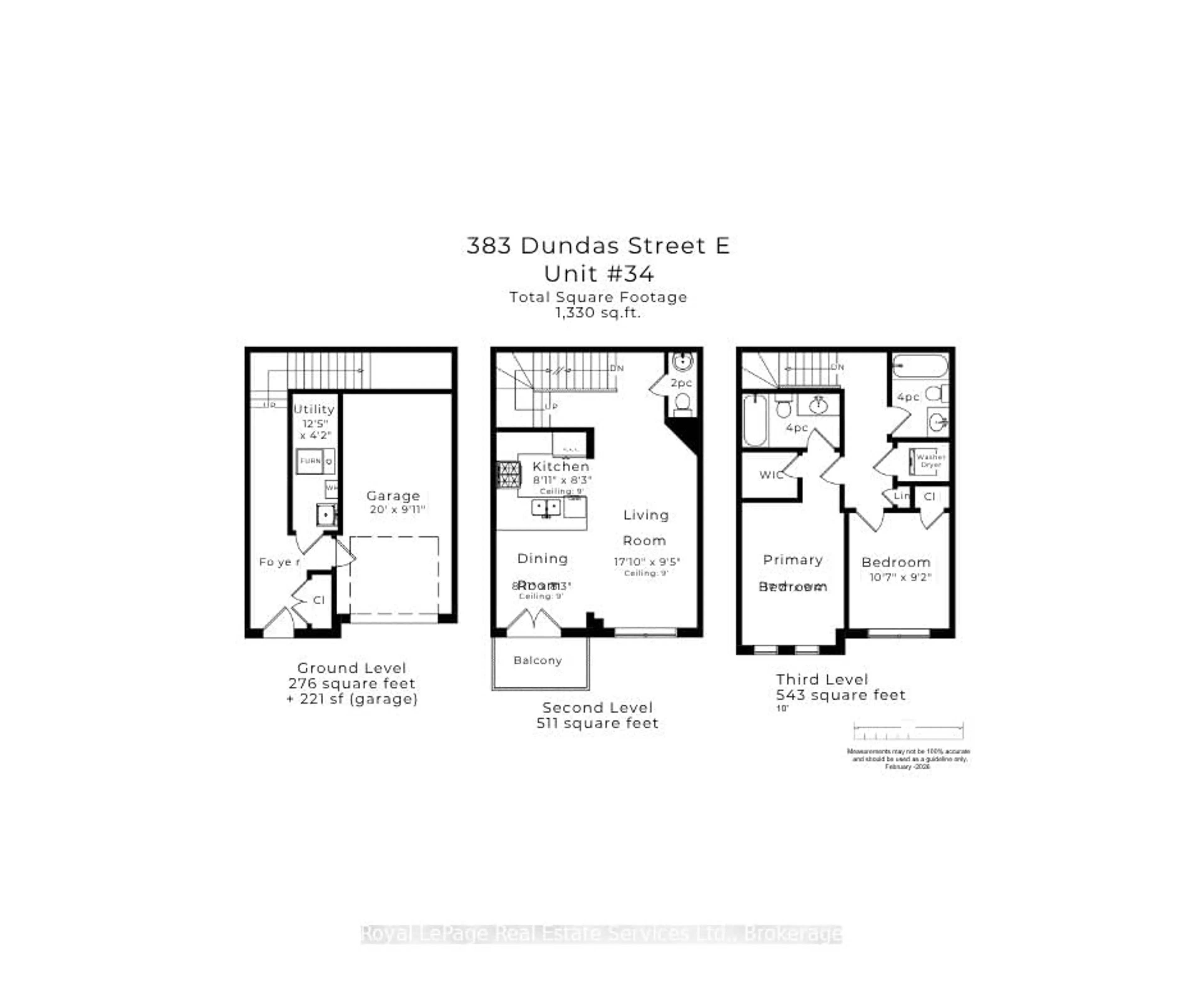 Floor plan for 383 Dundas St #34, Hamilton Ontario L8B 1X6