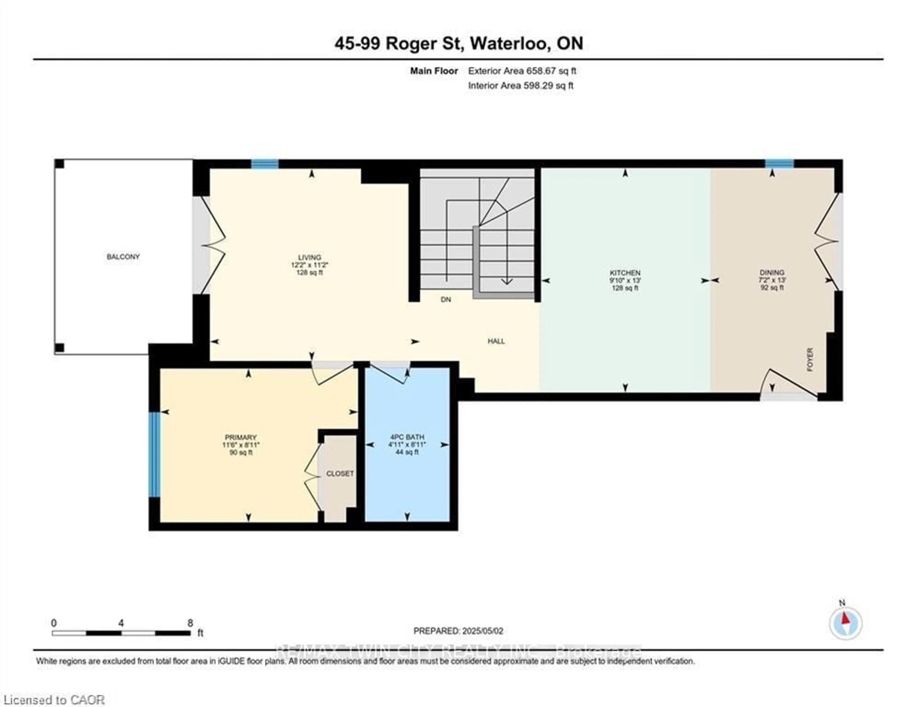 Floor plan for 99 Roger St #45, Waterloo Ontario N2J 0G1