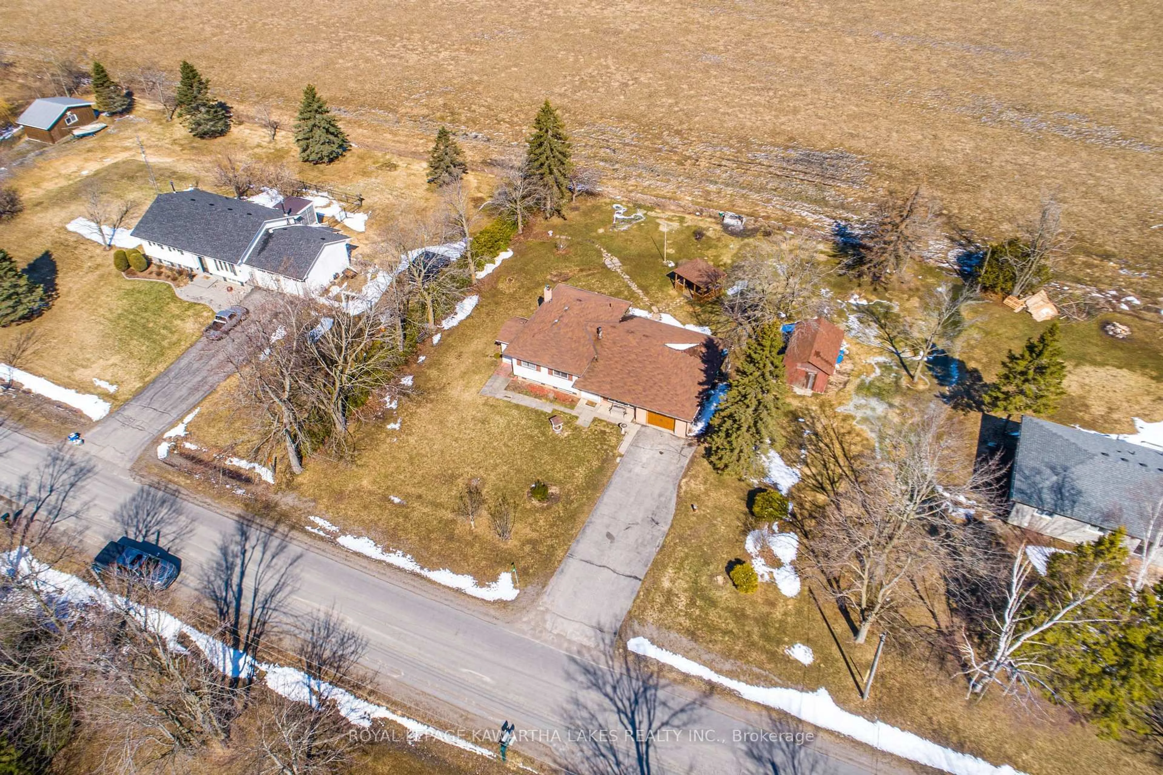 A pic from outside/outdoor area/front of a property/back of a property/a pic from drone, street for 49 Cresswell Rd, Kawartha Lakes Ontario K0M 1J0