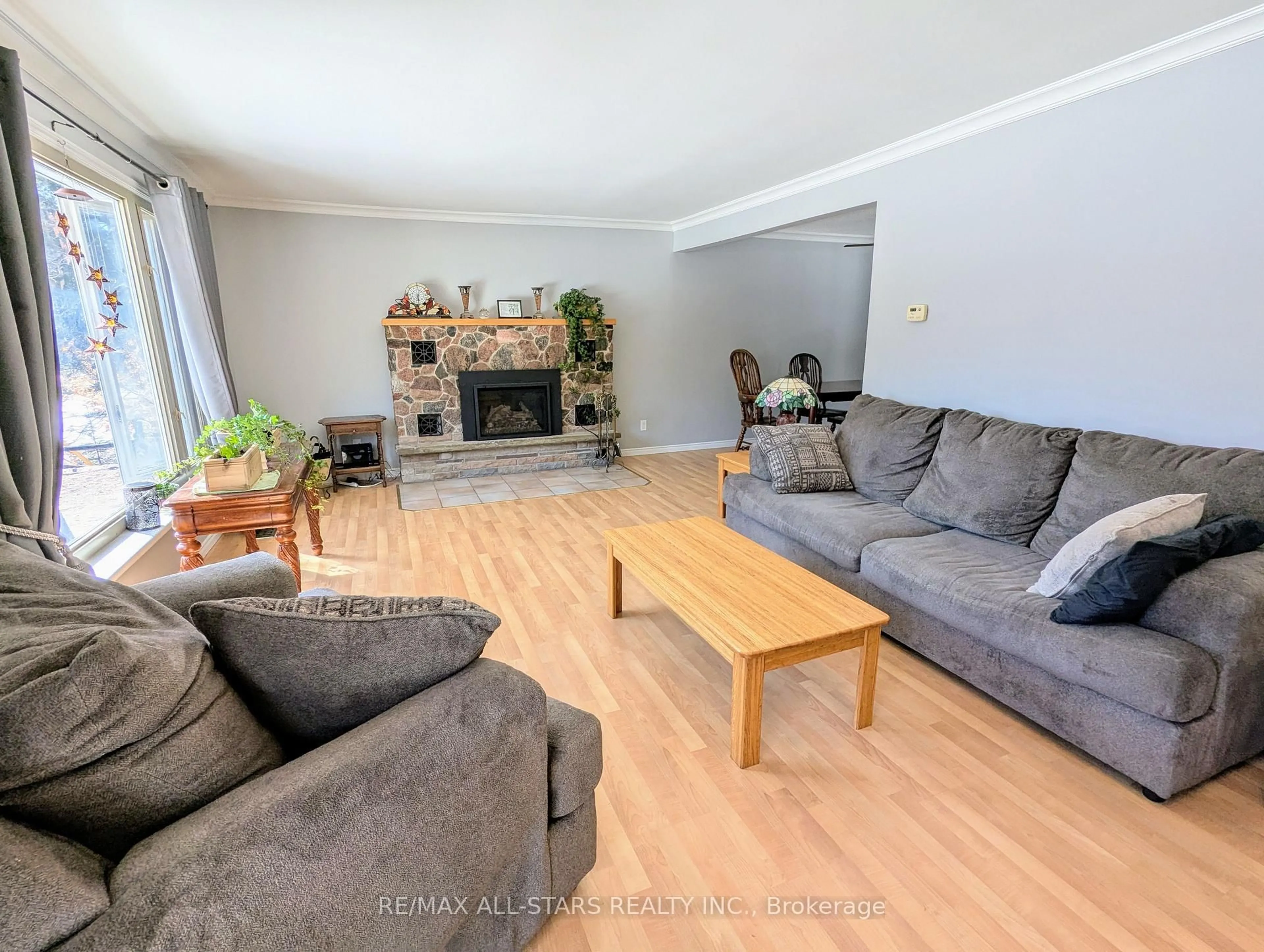 Living room with furniture, wood/laminate floor for 161 McFadden Rd, North Kawartha Ontario K0L 1A0