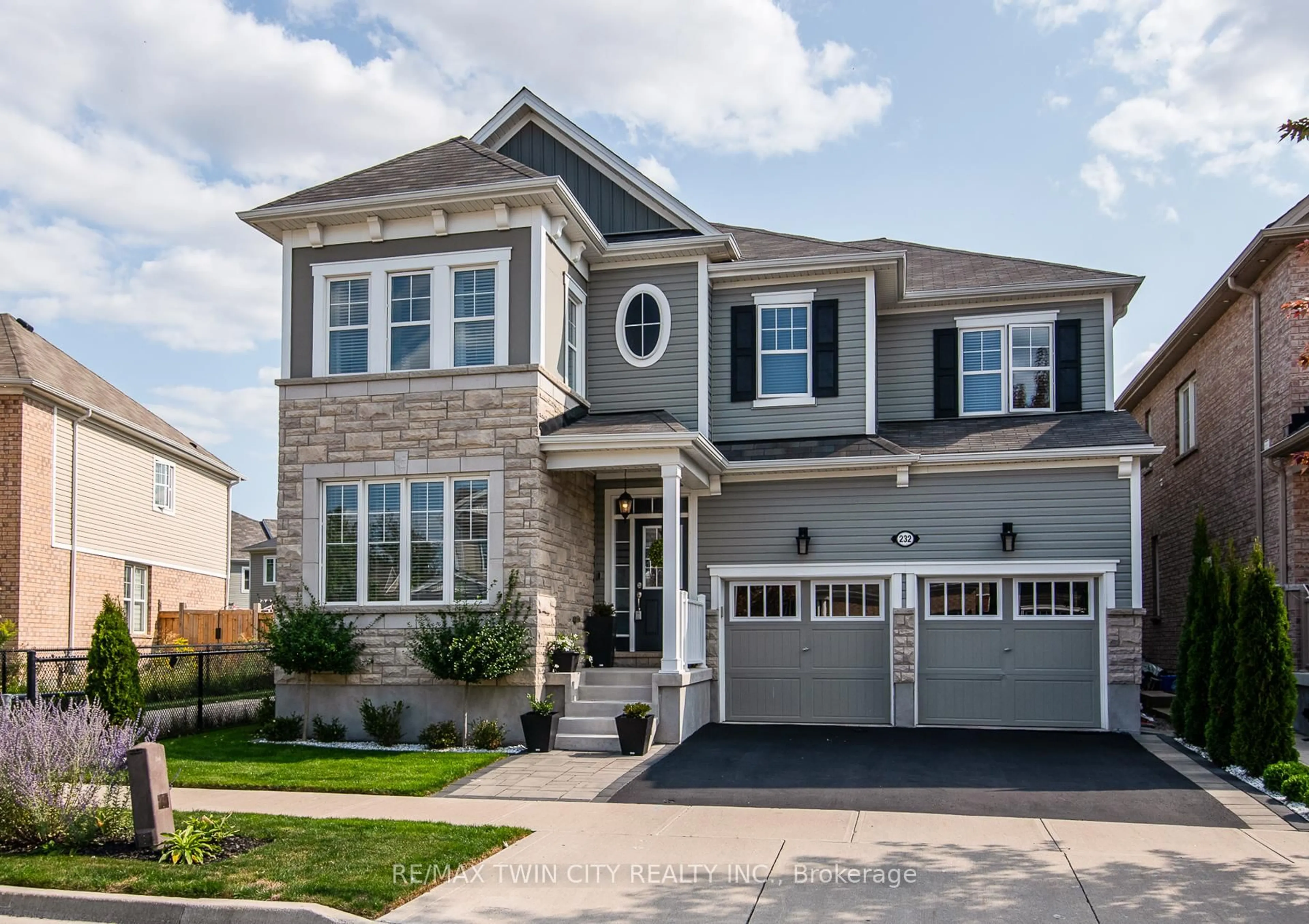 Home with brick exterior material, street for 232 Shady Glen Cres, Kitchener Ontario N2R 1P6