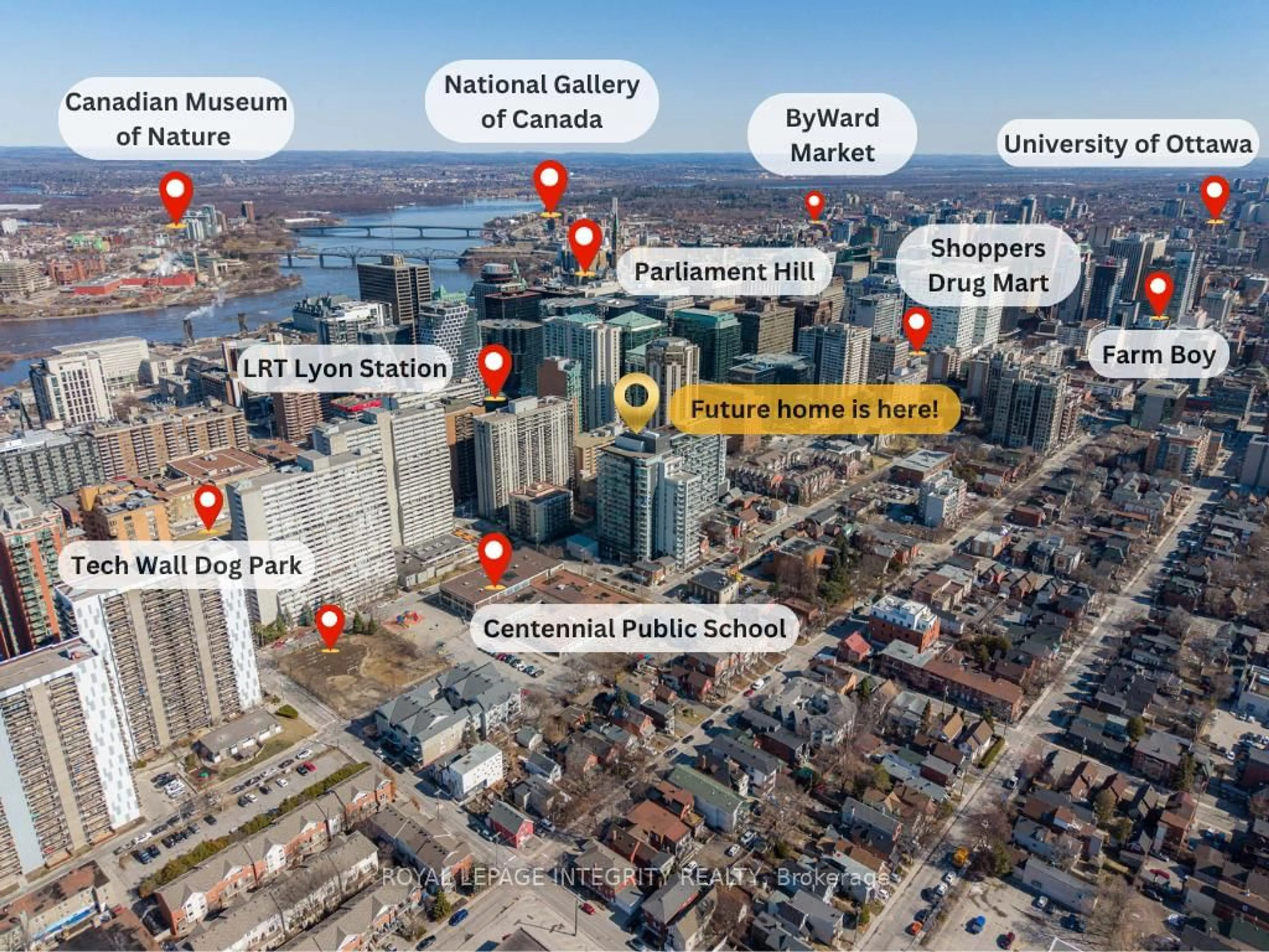 Picture of a map for 255 Bay St ##604, Ottawa Ontario K1R 0C5