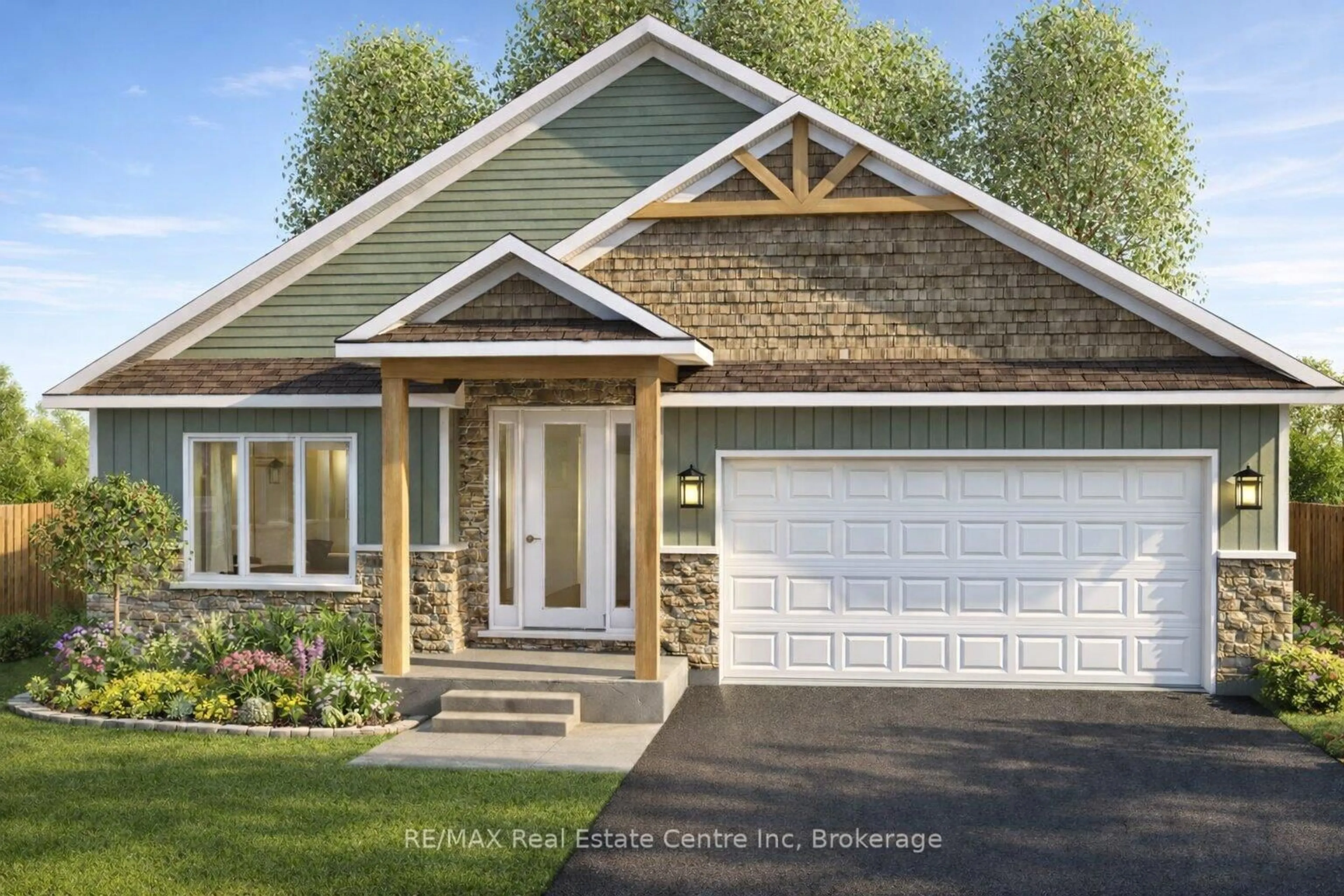 Home with vinyl exterior material, street for 218 Bridge Cres, Minto Ontario N0G 2P0