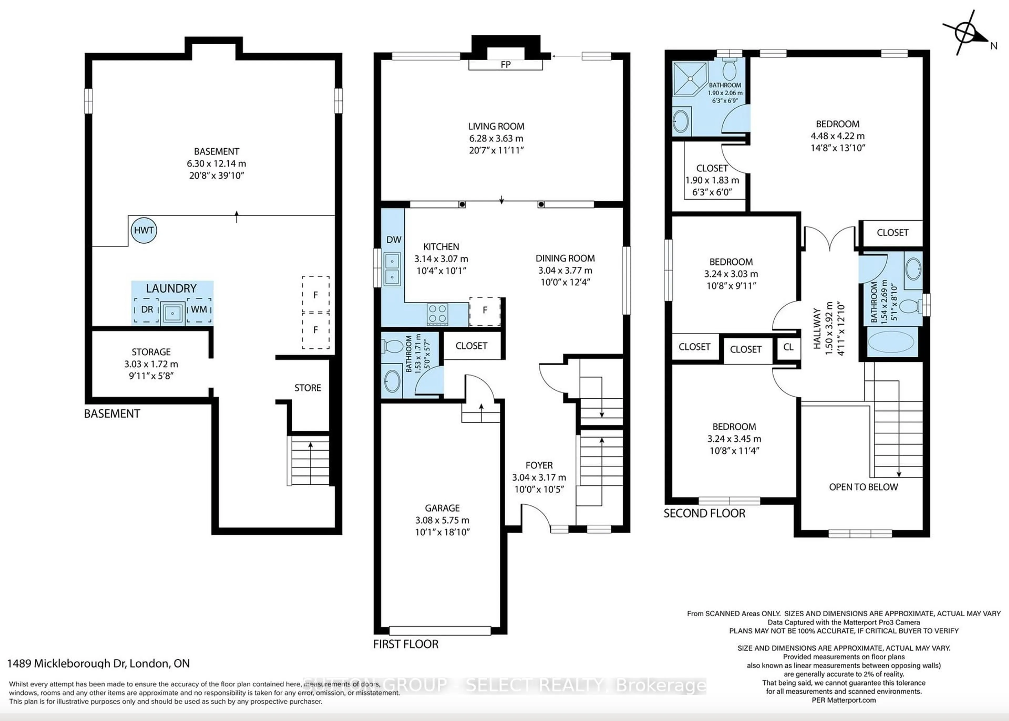 Floor plan for 1489 Mickleborough Dr, London North Ontario N6G 5R6