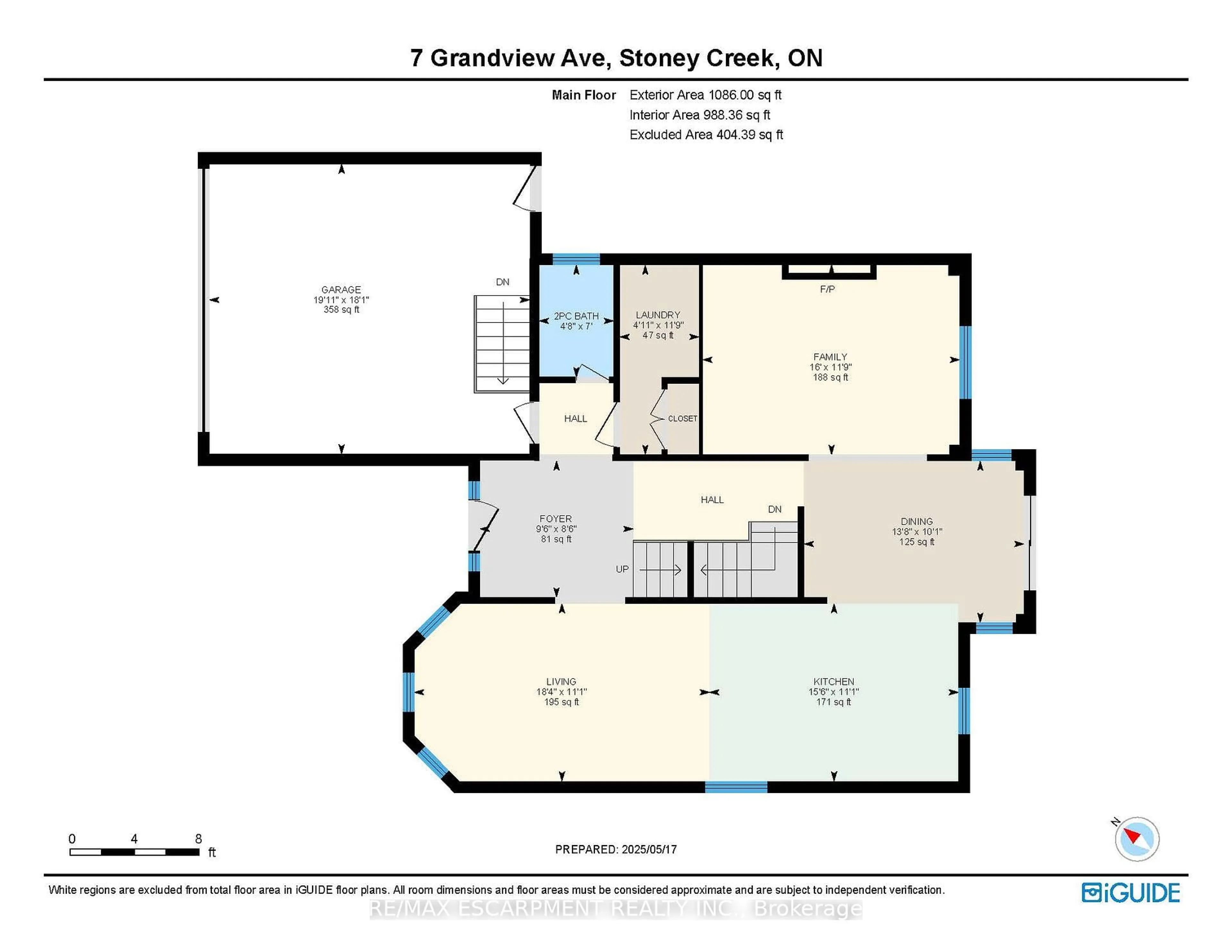 Floor plan for 7 Grandview Ave, Hamilton Ontario L8E 5A5