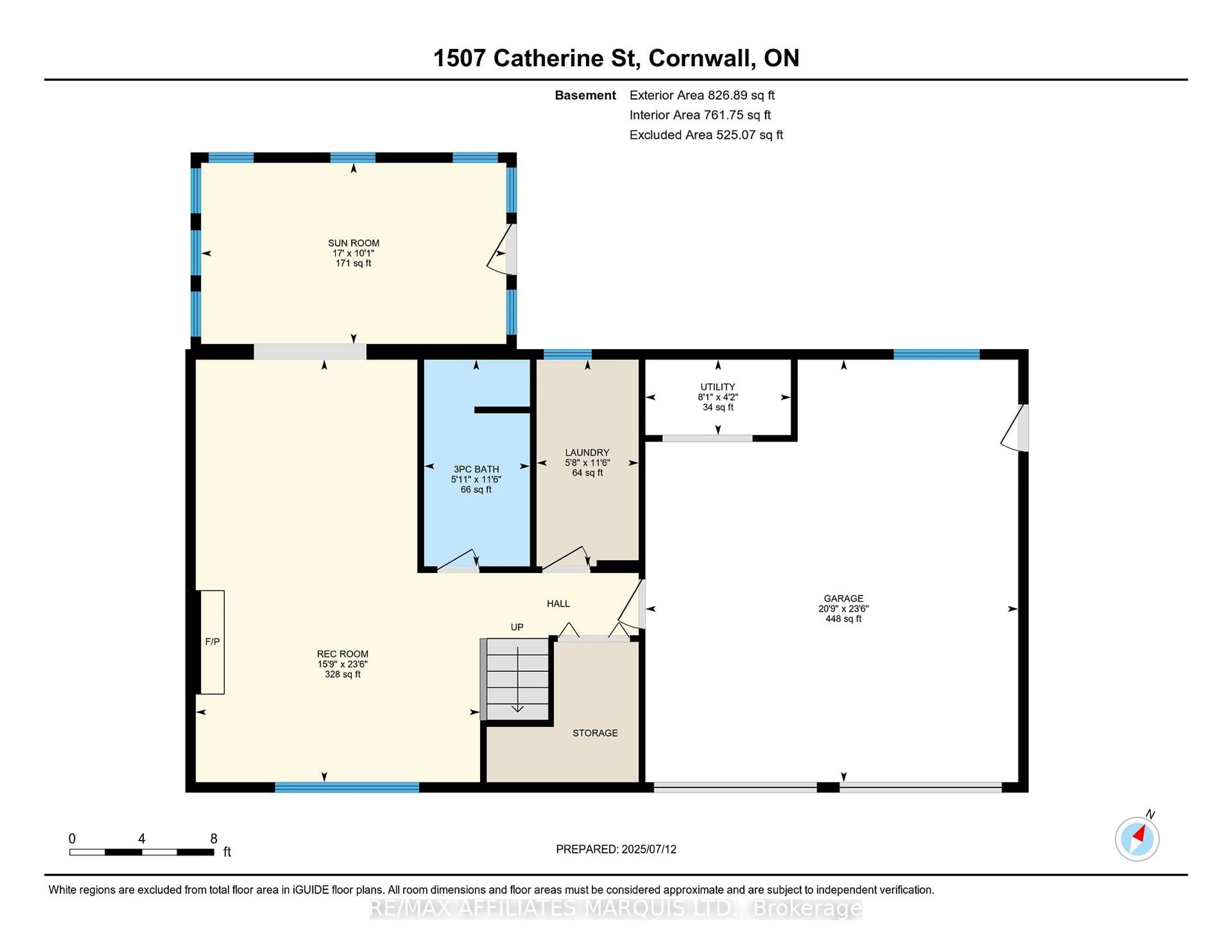 Floor plan for 1507 Catherine St, Cornwall Ontario K6J 5C3