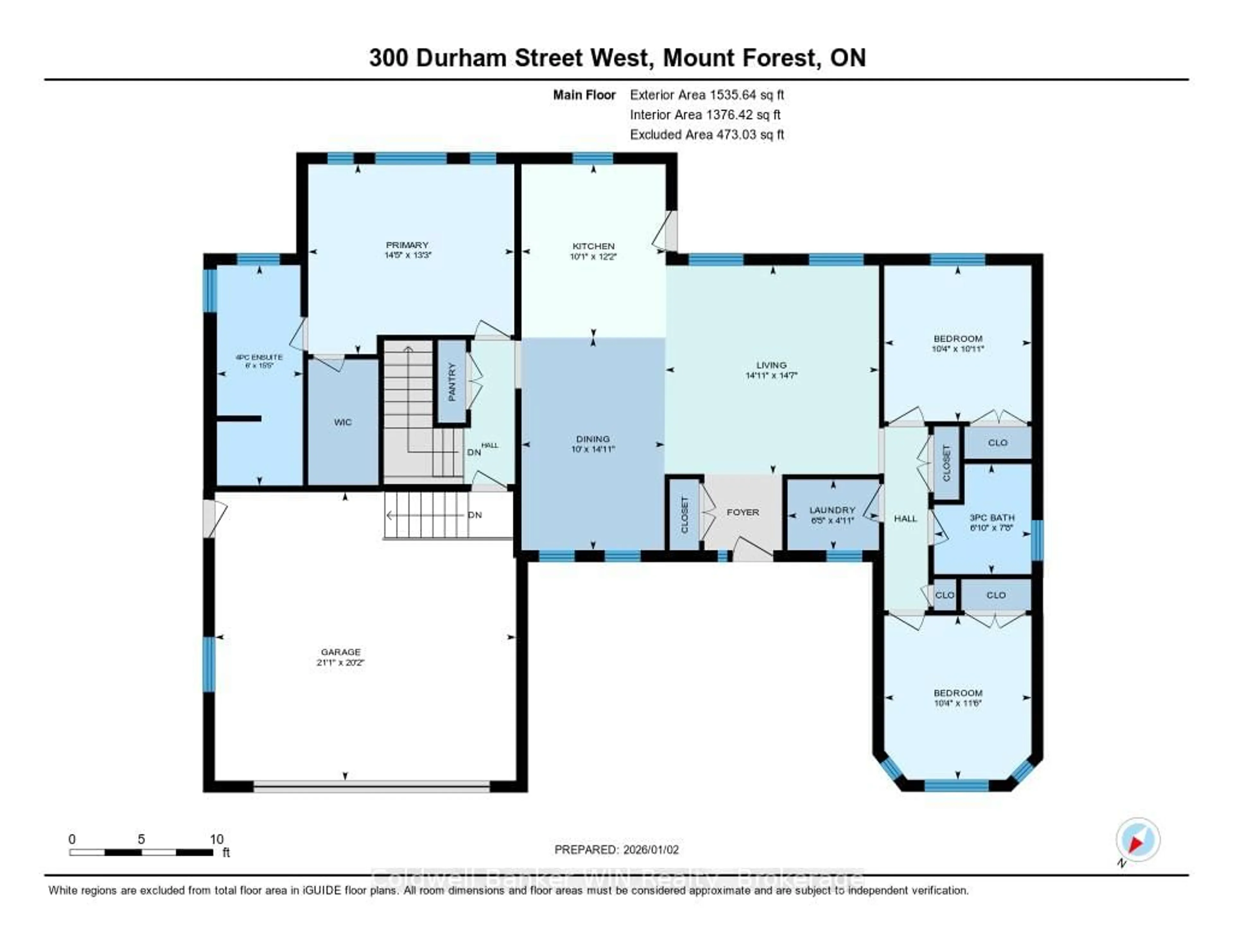 Floor plan for 300 Durham St, Wellington North Ontario N0G 2L1