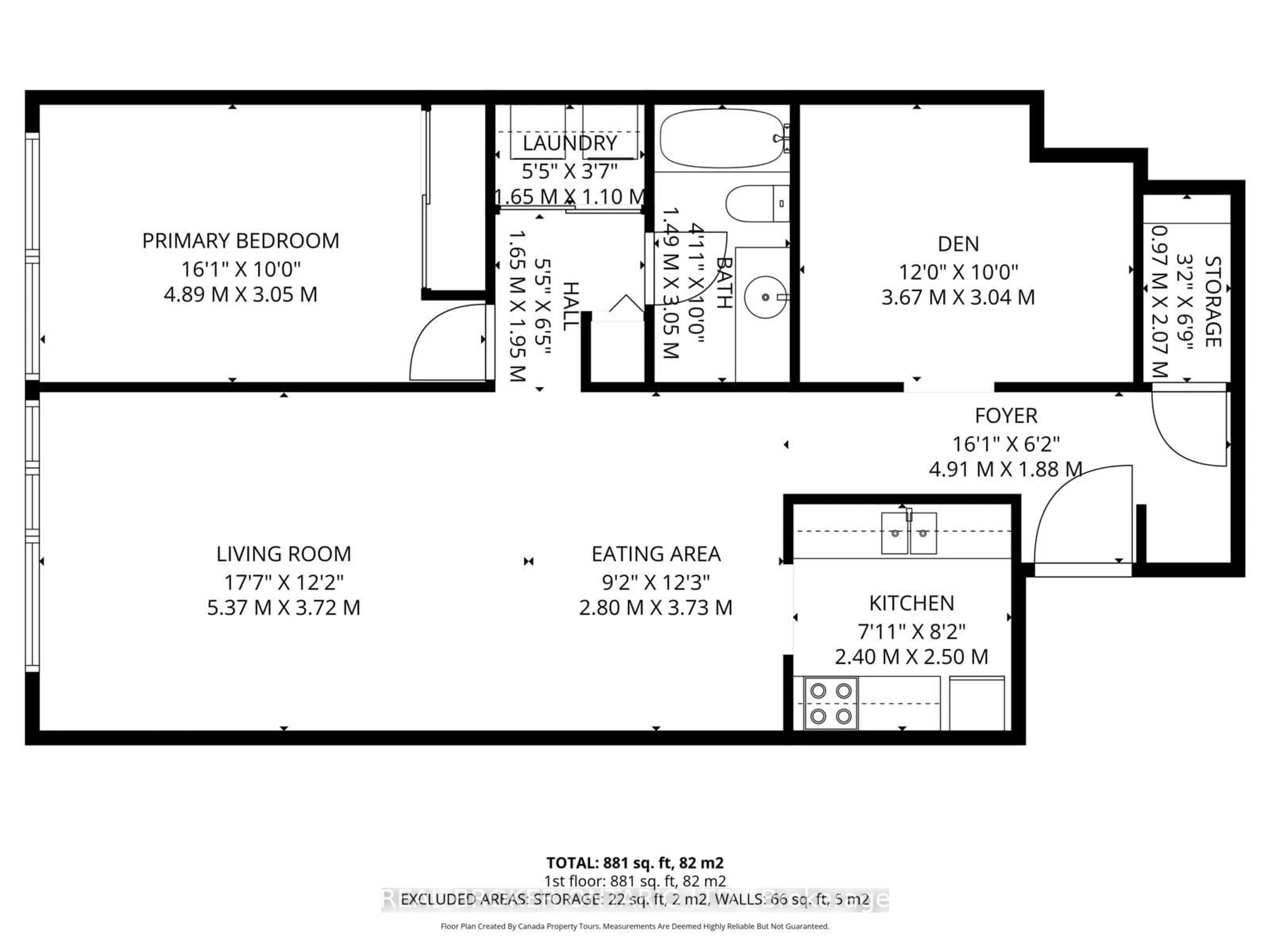 Floor plan for 358 Waterloo Ave #606, Guelph Ontario N1H 7Y3