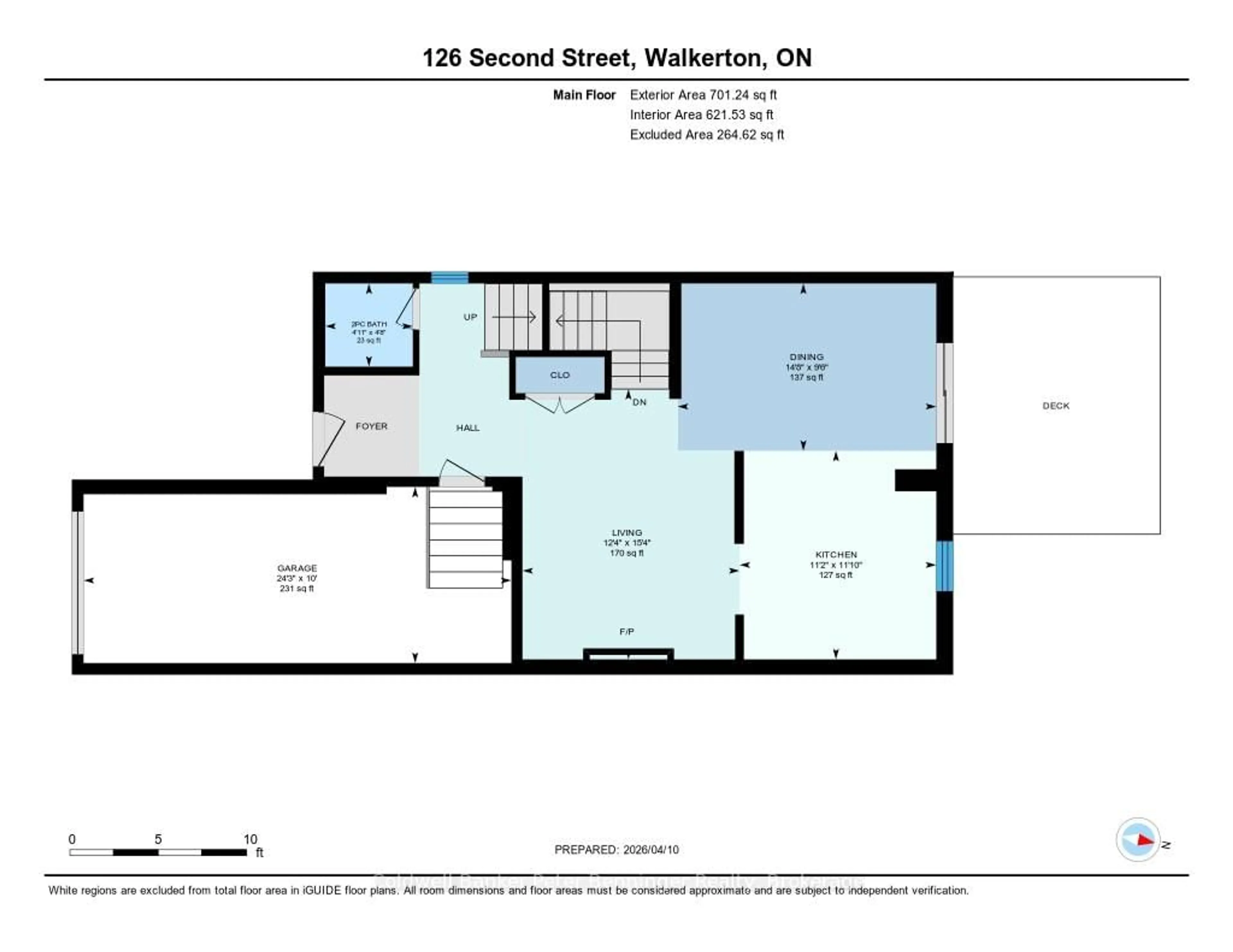 Floor plan for 126 Second St, Brockton Ontario N0G 2V0