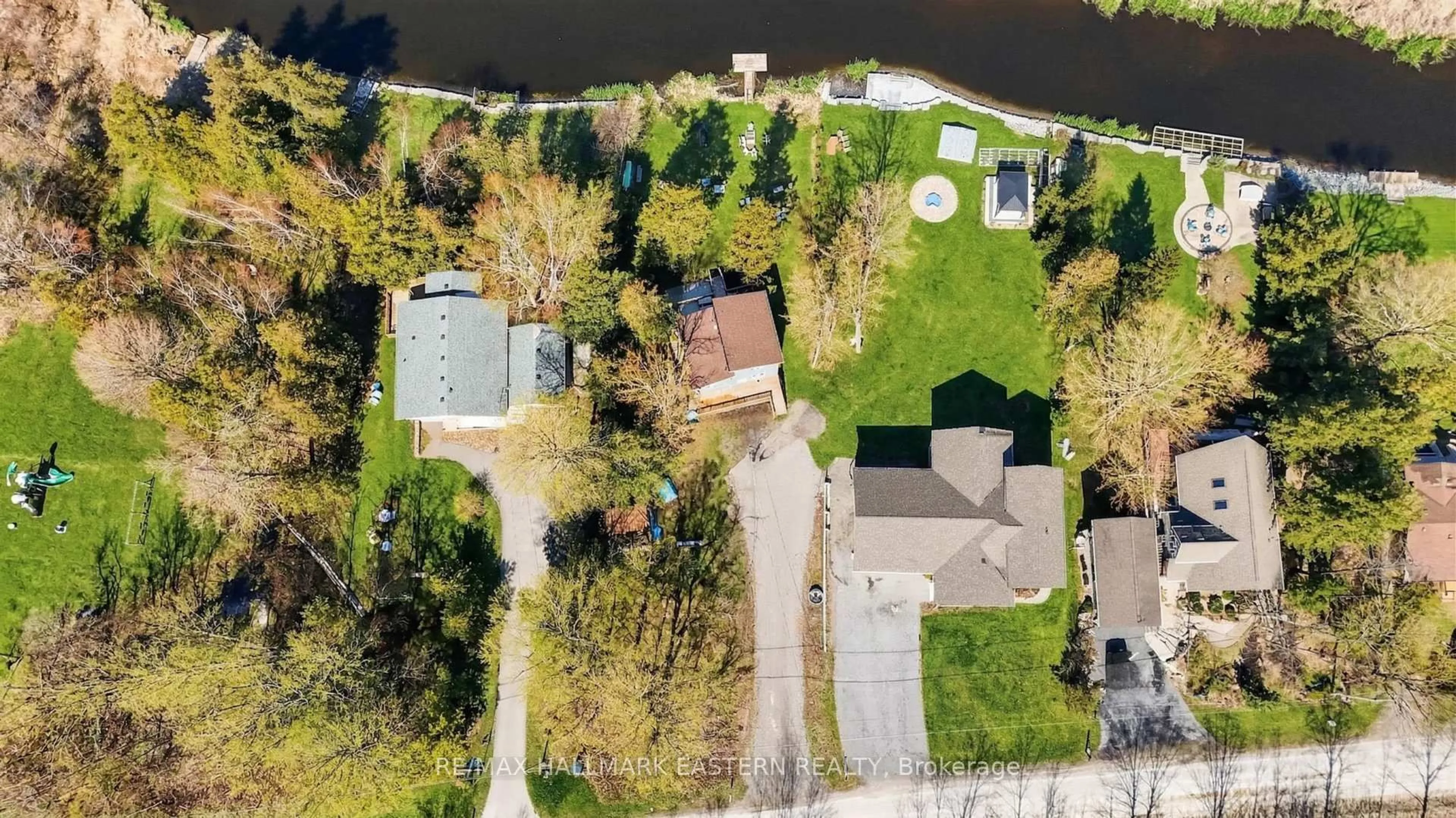 A pic from outside/outdoor area/front of a property/back of a property/a pic from drone, water/lake/river/ocean view for 50 Birch Point Dr, Kawartha Lakes Ontario K0L 1T0