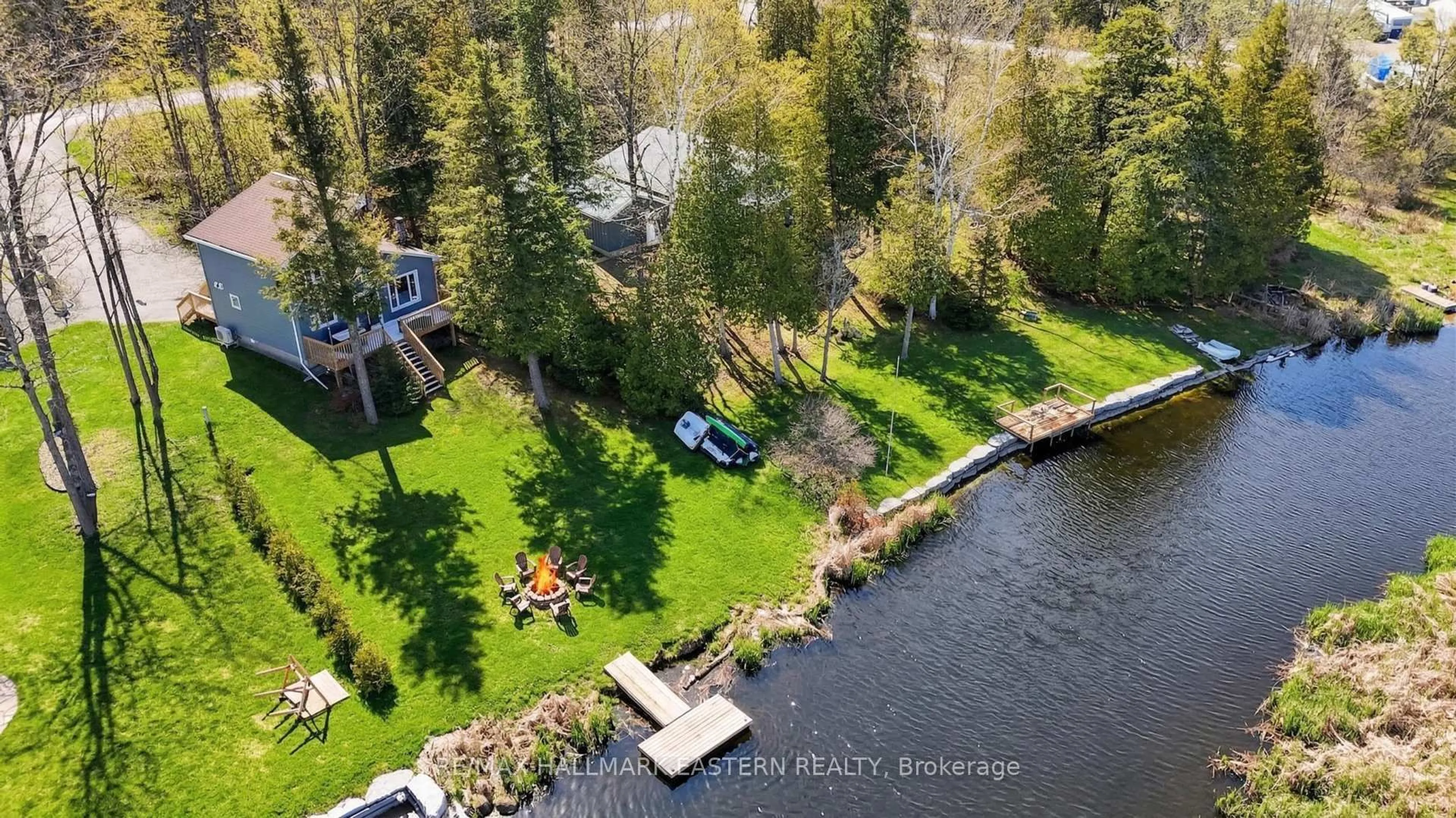 A pic from outside/outdoor area/front of a property/back of a property/a pic from drone, water/lake/river/ocean view for 50 Birch Point Dr, Kawartha Lakes Ontario K0L 1T0