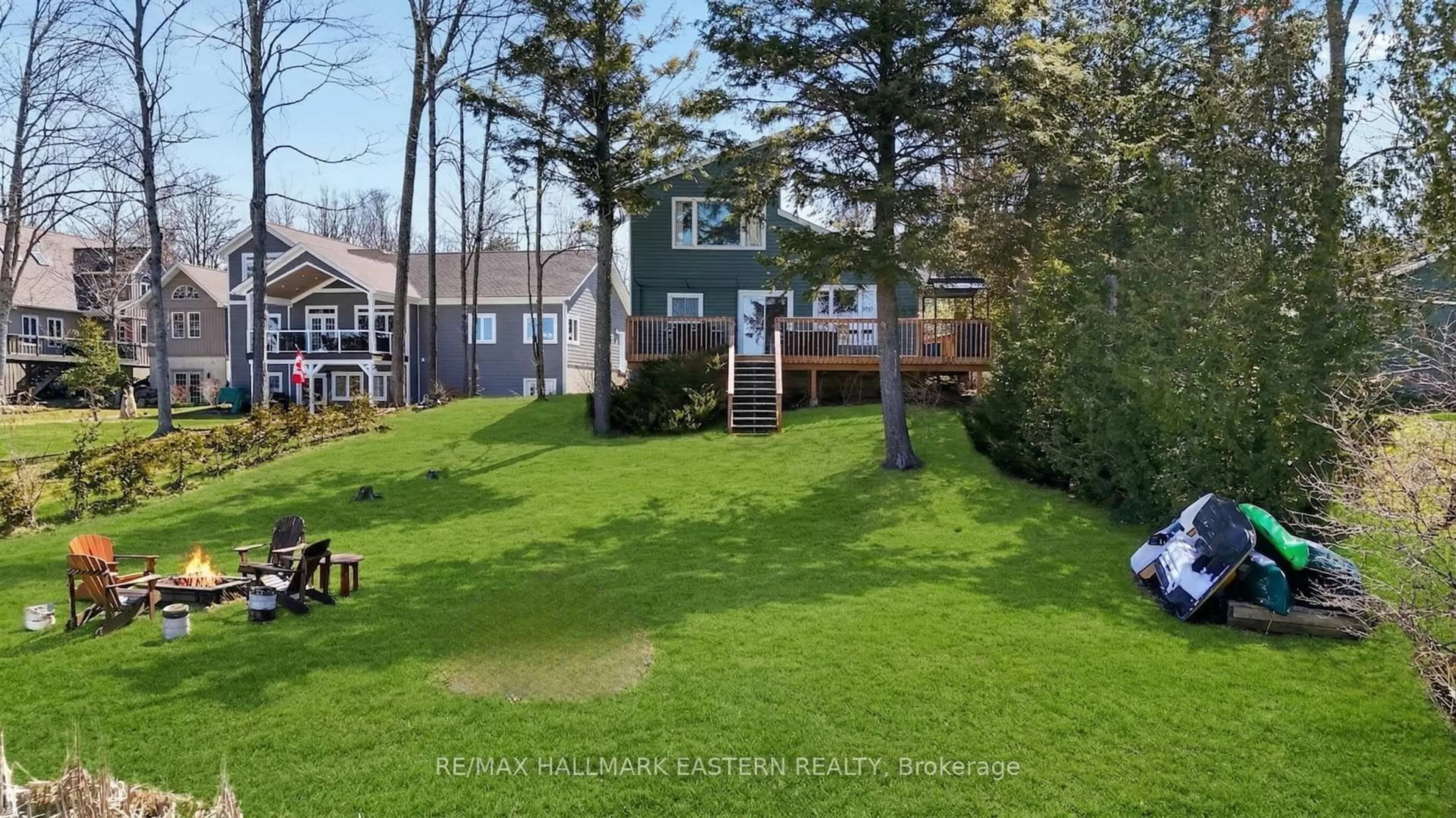 A pic from outside/outdoor area/front of a property/back of a property/a pic from drone, water/lake/river/ocean view for 50 Birch Point Dr, Kawartha Lakes Ontario K0L 1T0