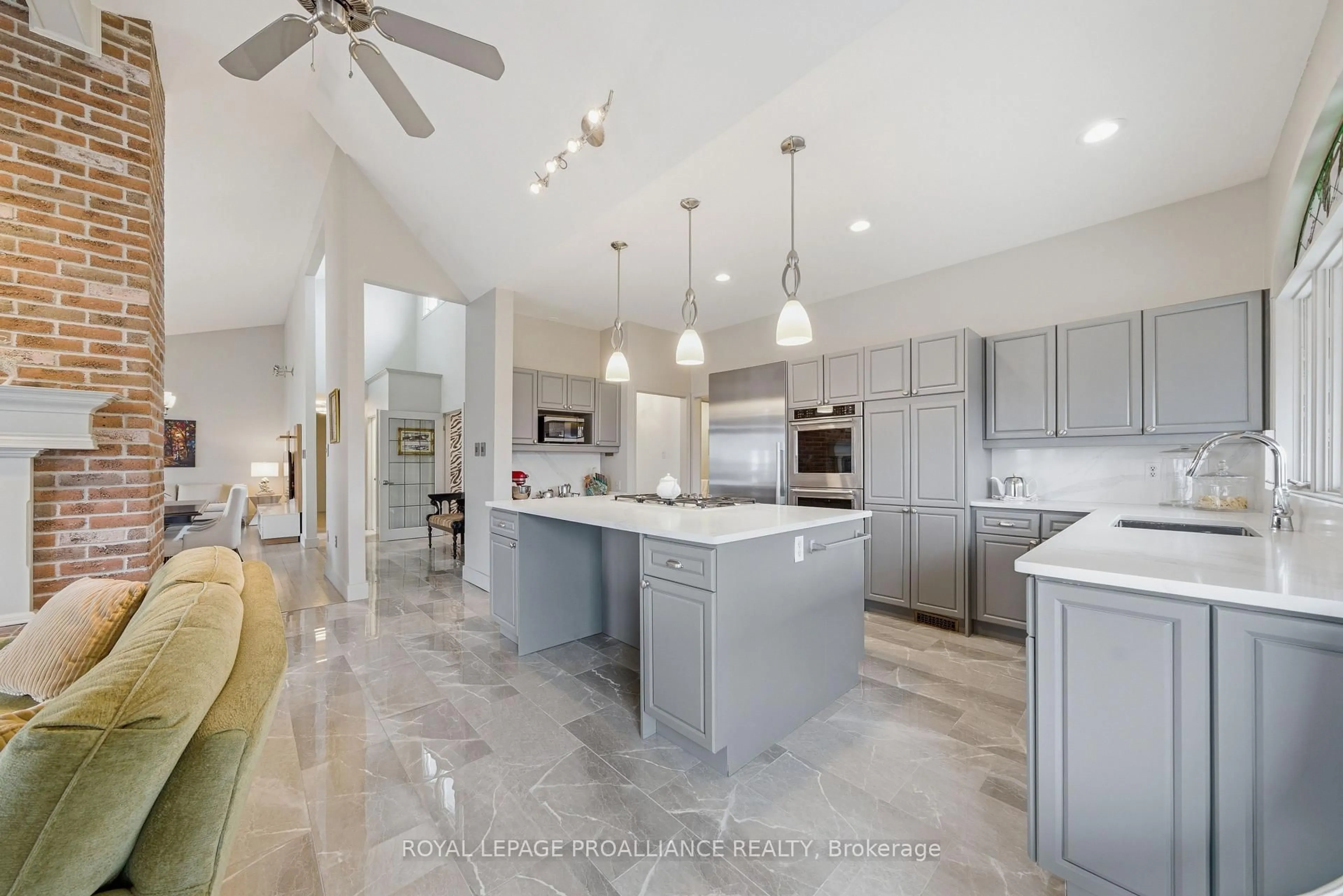 Open concept kitchen, ceramic/tile floor for 1544 County Road 14, Prince Edward County Ontario K0K 1A0