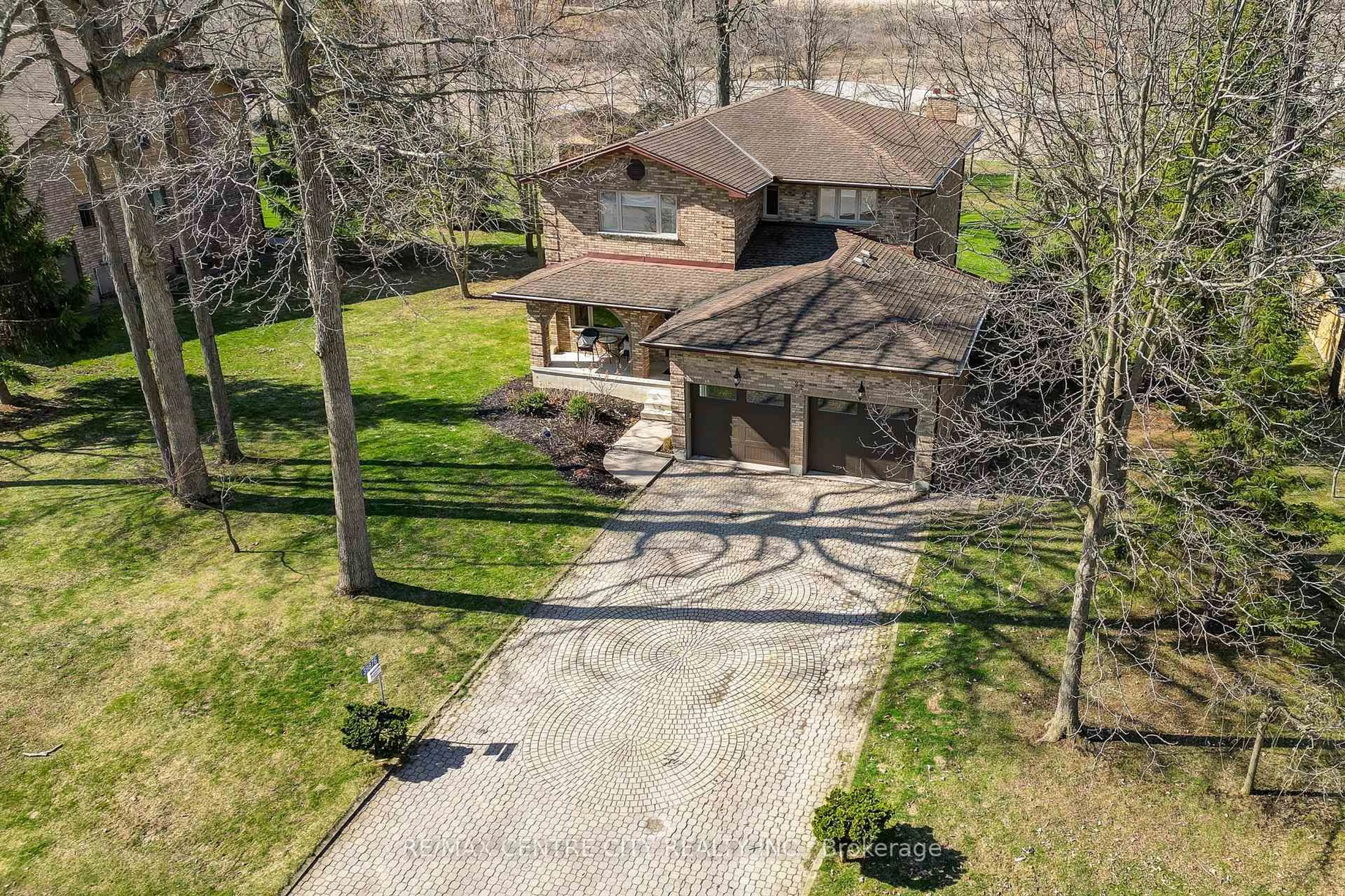 A pic from outside/outdoor area/front of a property/back of a property/a pic from drone, water/lake/river/ocean view for 39876 Shady Lane Cres, Southwold Ontario N5P 3T2