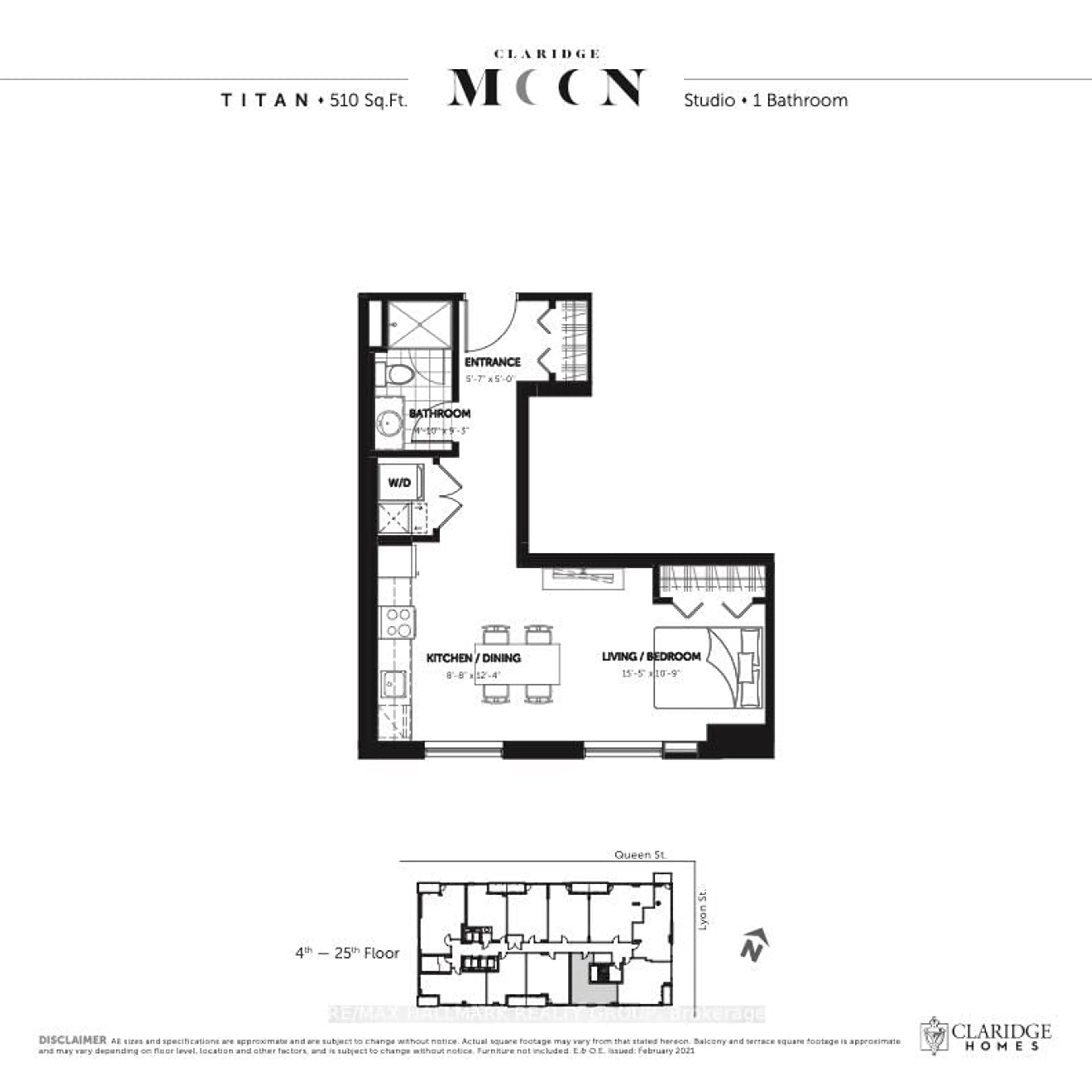Floor plan for 340 Queen St #2308, Ottawa Ontario K1R 0G1