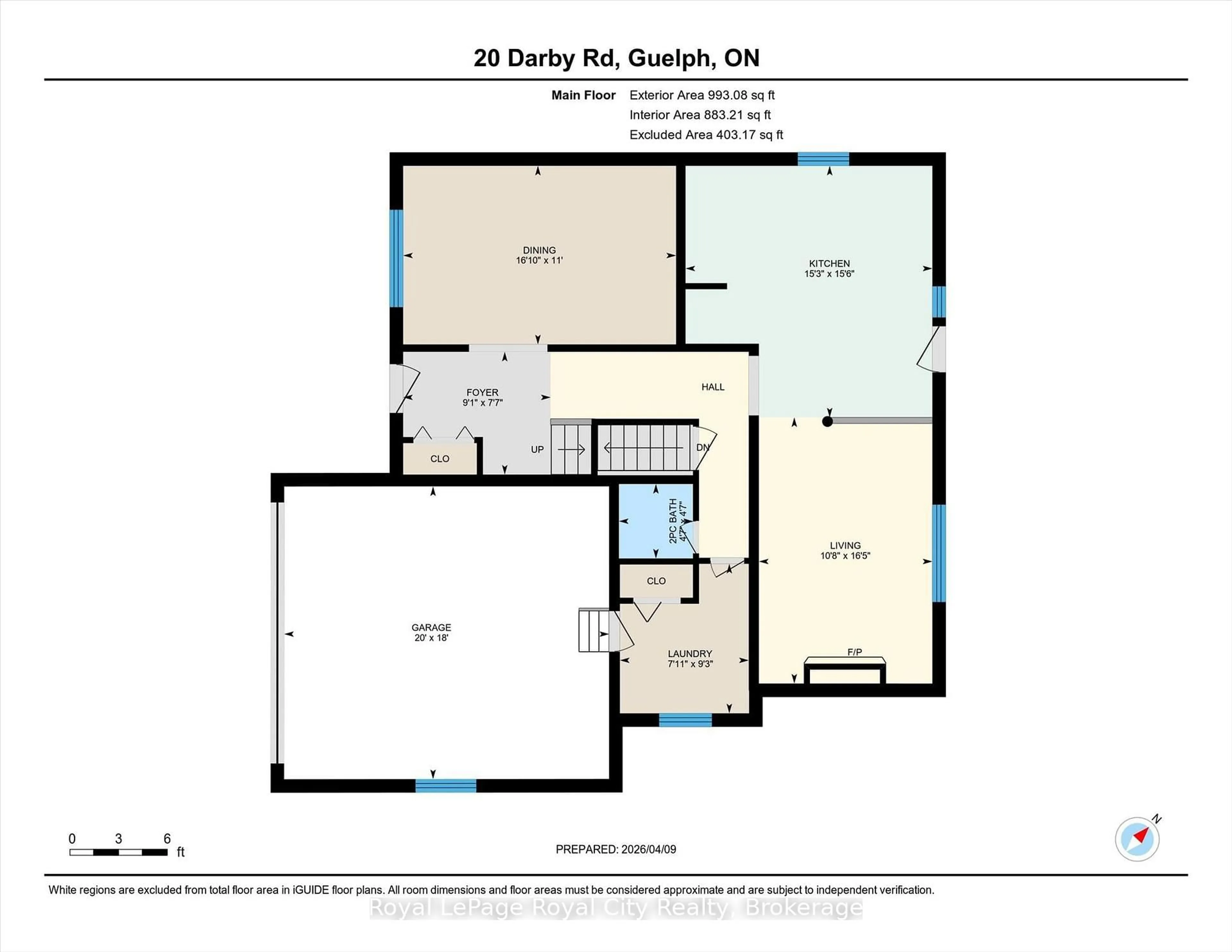 Floor plan for 20 Darby Rd, Guelph Ontario N1K 1R4