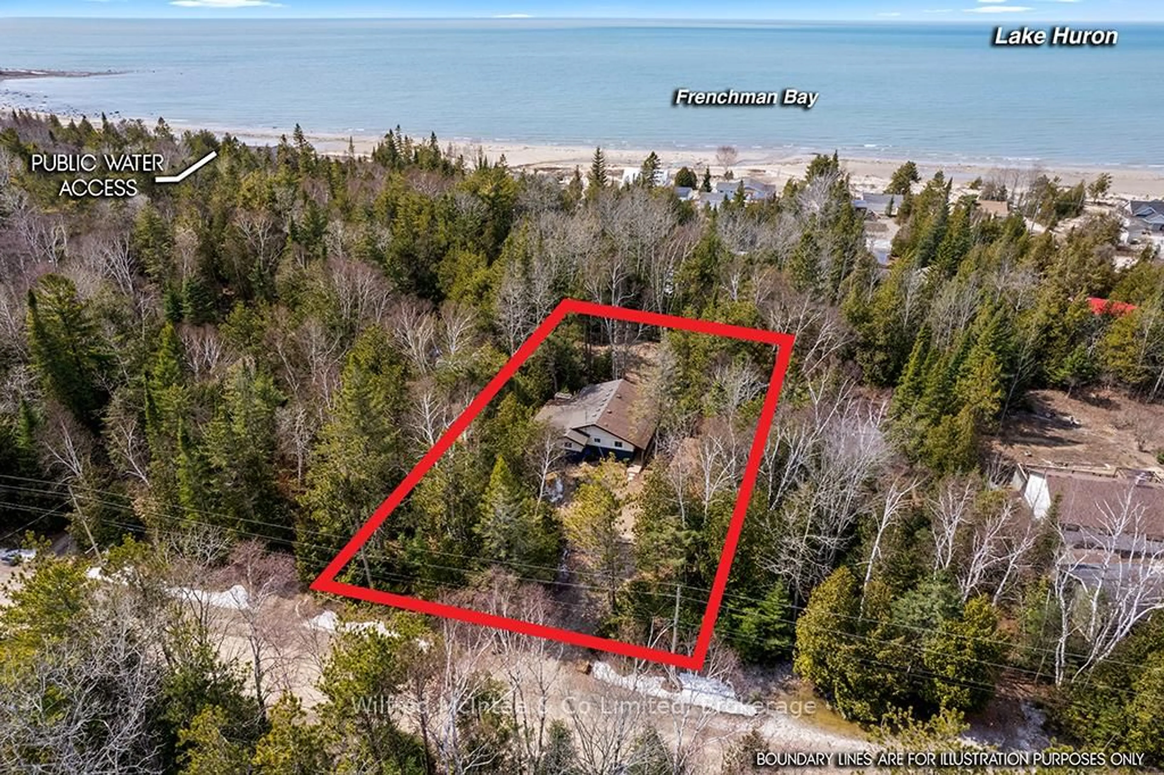A pic from outside/outdoor area/front of a property/back of a property/a pic from drone, water/lake/river/ocean view for 55 Thompson Ave, Native Leased Lands Ontario N0H 2G0