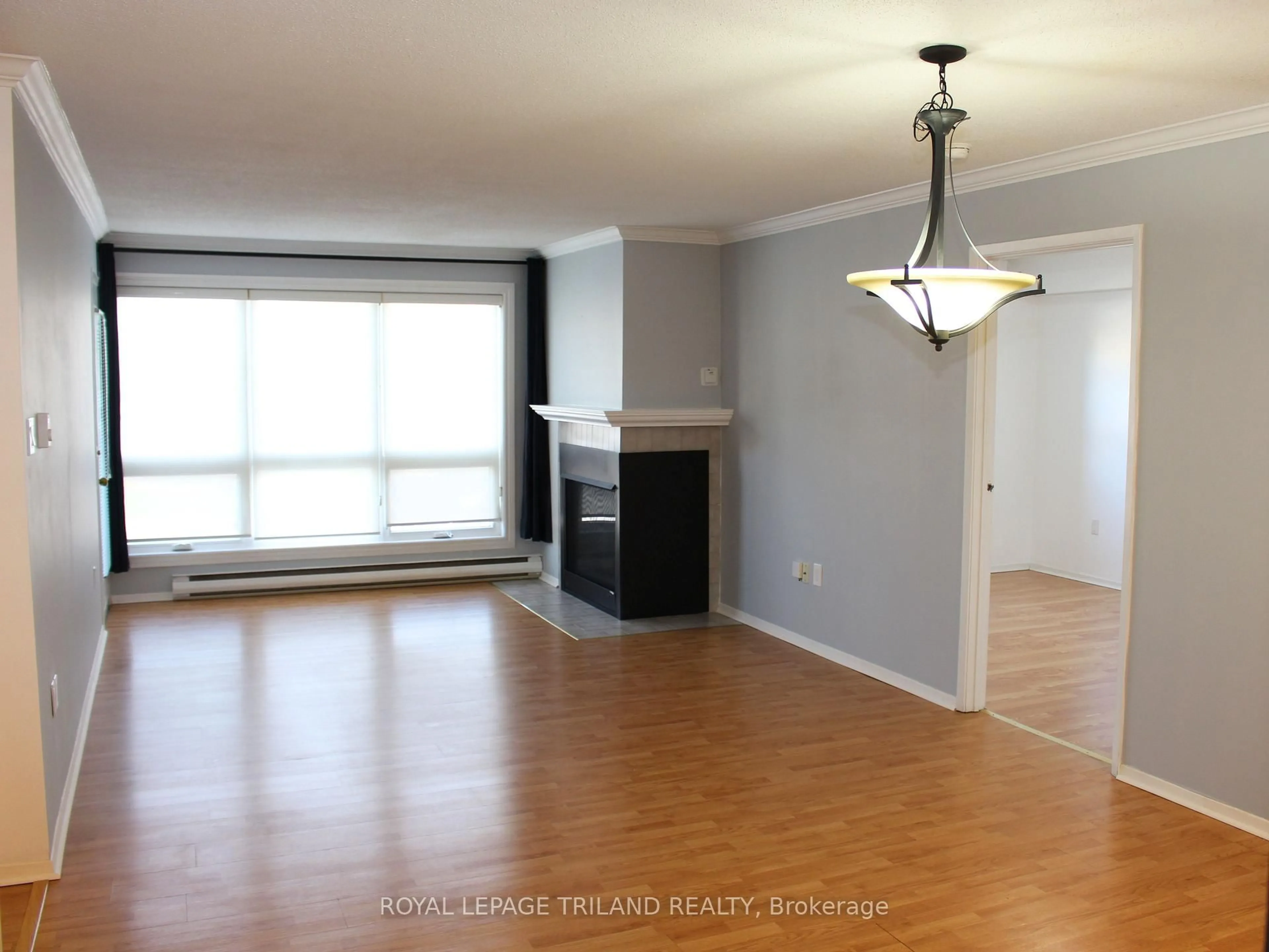 Living room with furniture, wood/laminate floor for 9 Jacksway Cres #218, London North Ontario N5X 3T7