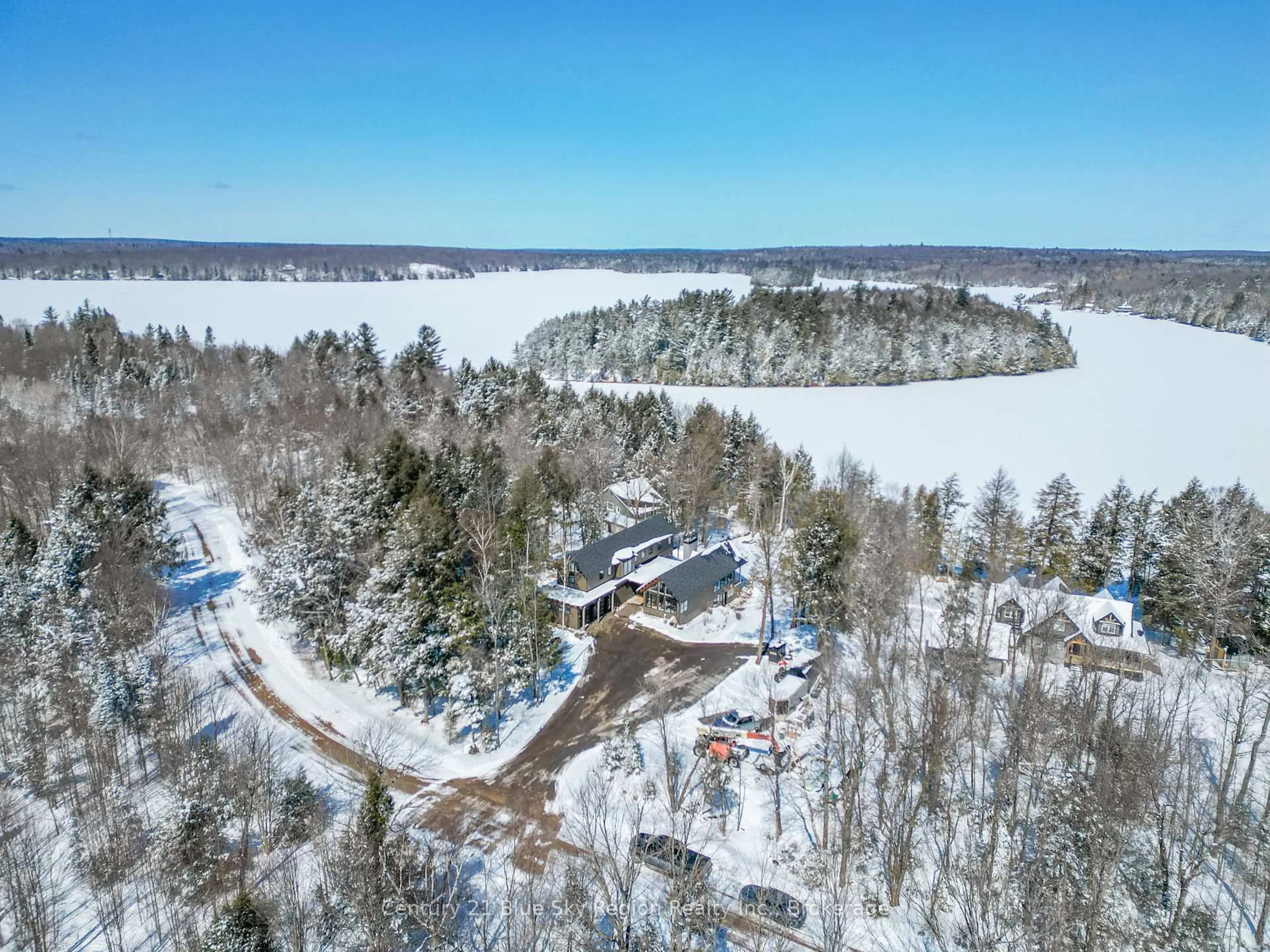 A pic from outside/outdoor area/front of a property/back of a property/a pic from drone, water/lake/river/ocean view for 238 Niagara Rd, Nipissing Ontario P0H 1W0