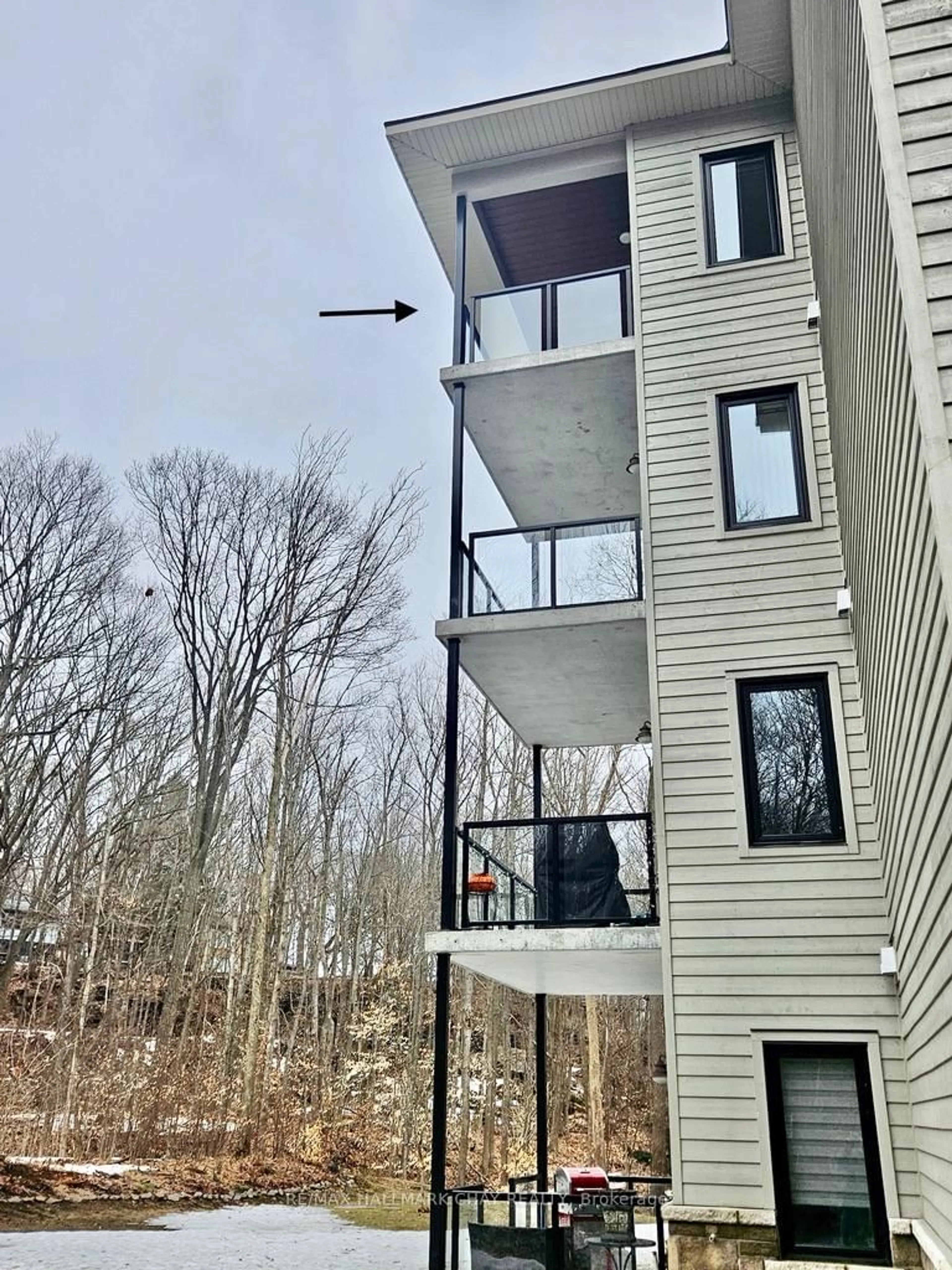 Balcony in the apartment, unknown for 11B Salt Dock Rd #402, Parry Sound Ontario P2A 3B6