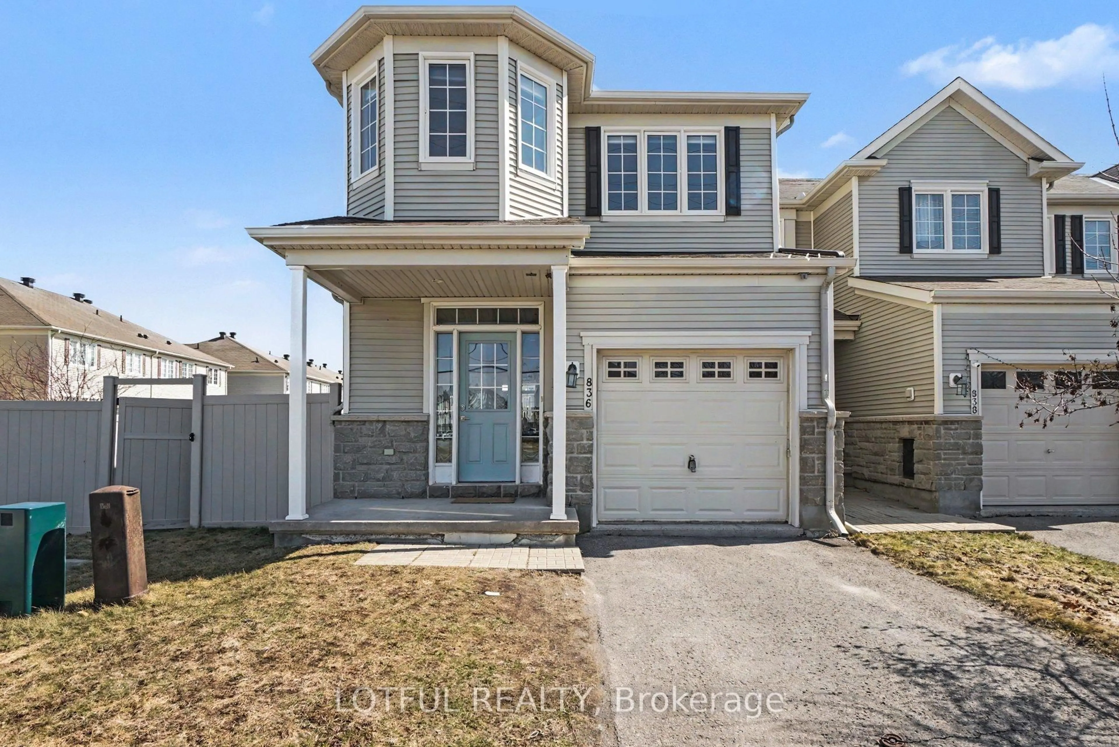 Home with vinyl exterior material, street for 836 Kennacraig Private, Ottawa Ontario K2J 5T6
