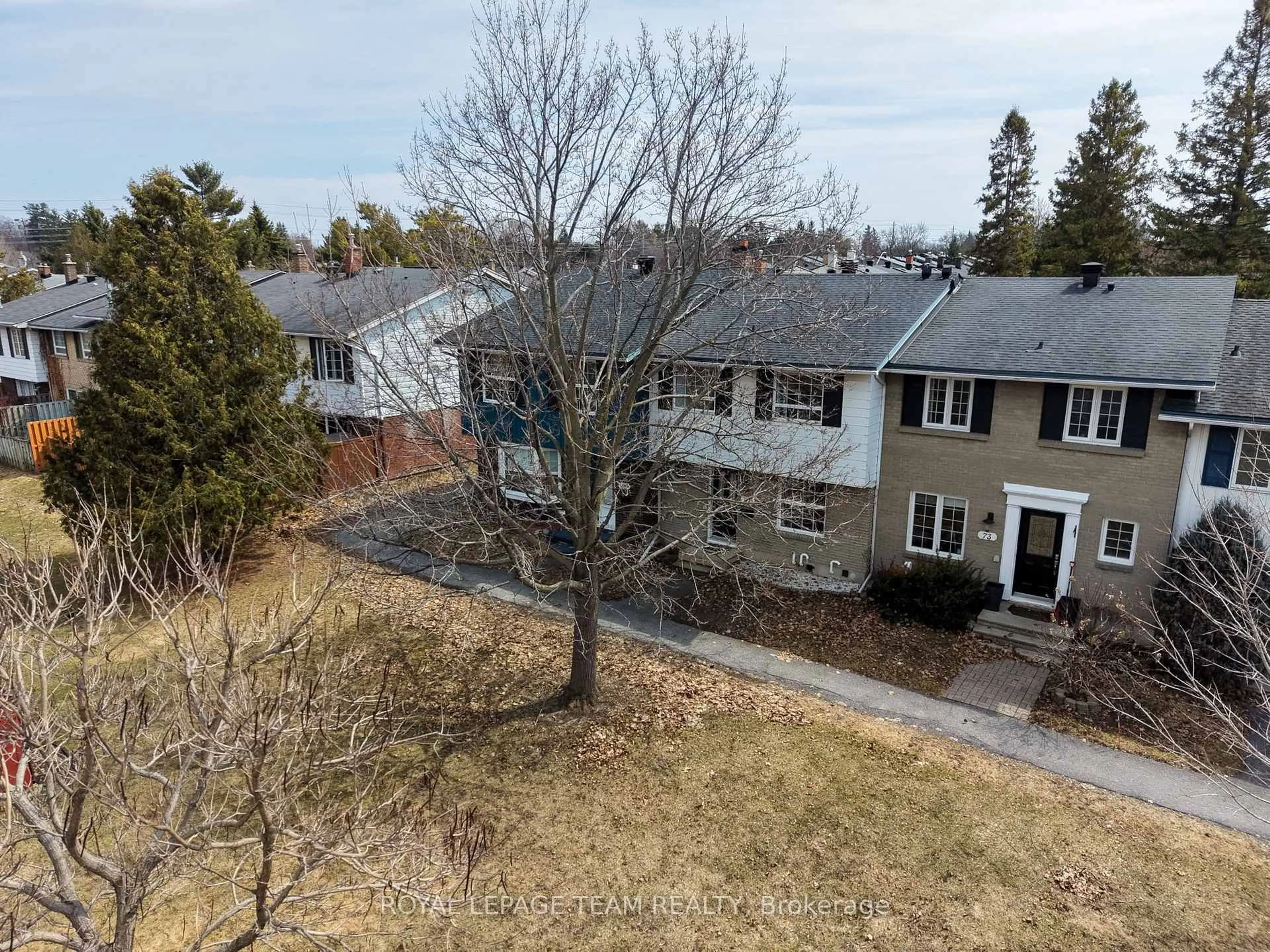 A pic from outside/outdoor area/front of a property/back of a property/a pic from drone, unknown for 71 Monterey Dr, Ottawa Ontario K2H 7A9