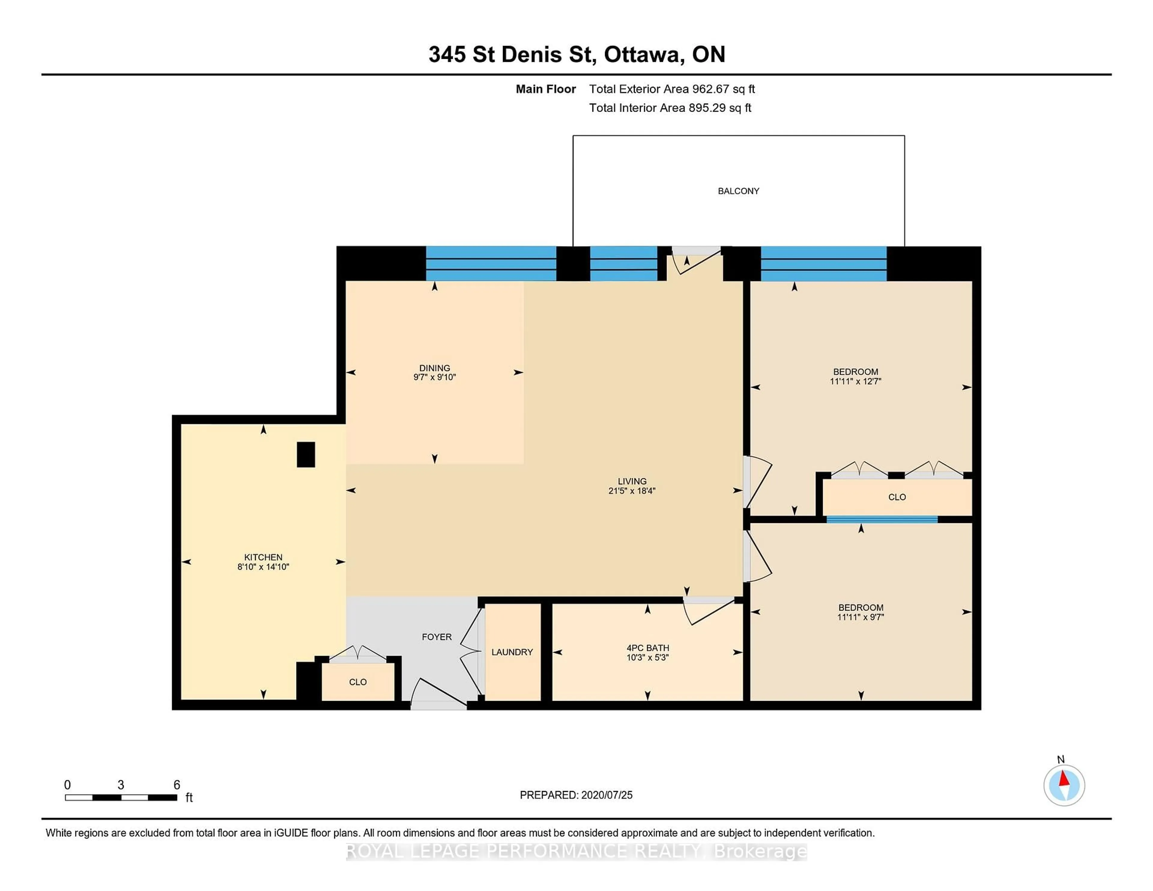Floor plan for 345 St Denis St #212, Ottawa Ontario K1L 5J1